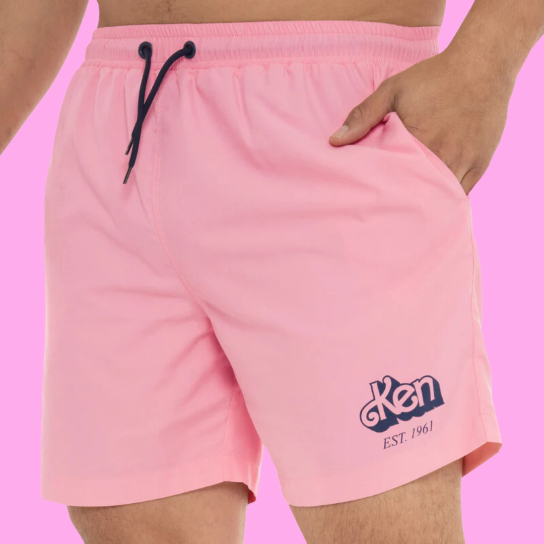 Mens Barbie Ken Swim Shorts