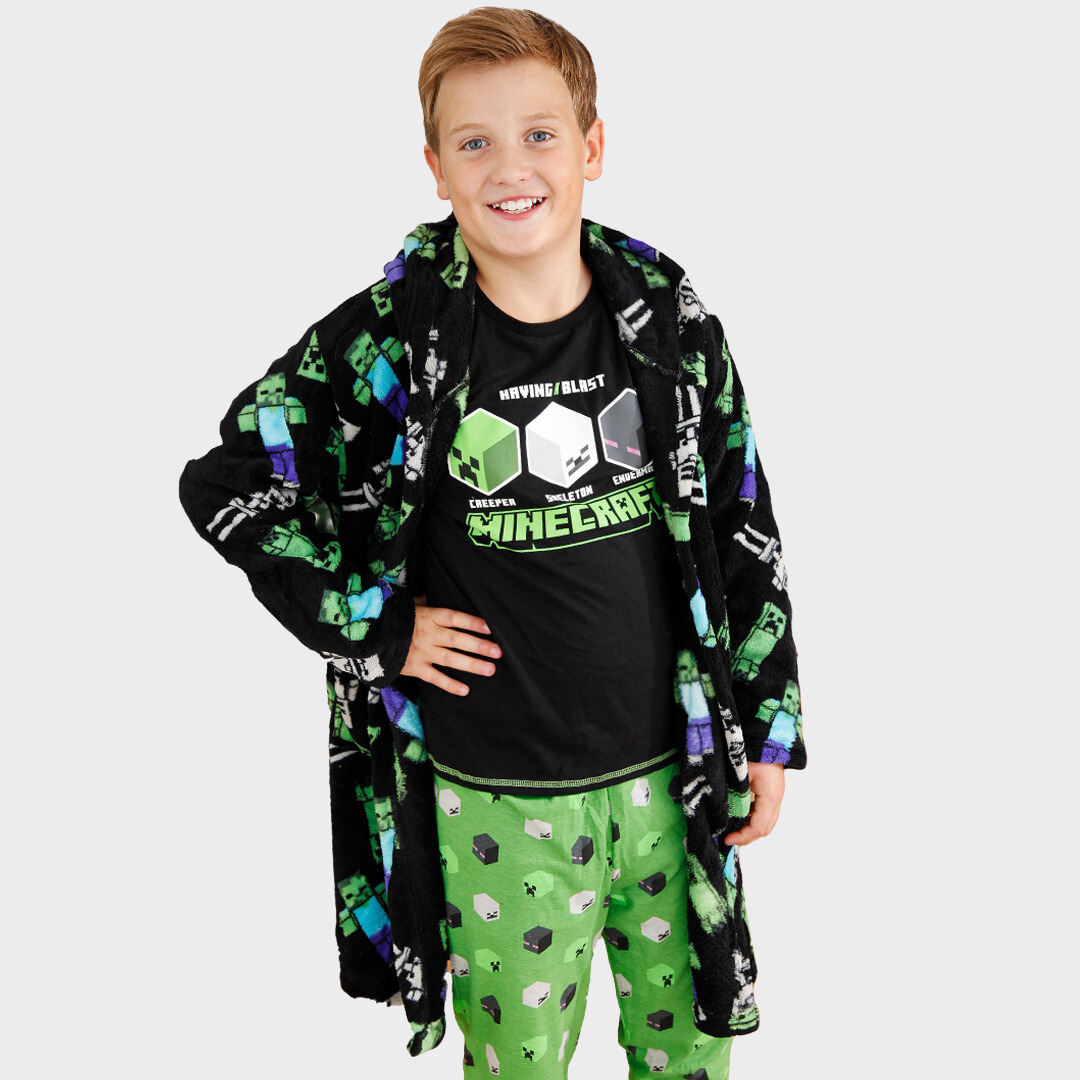 Minecraft Dressing Gown and Pyjama Set