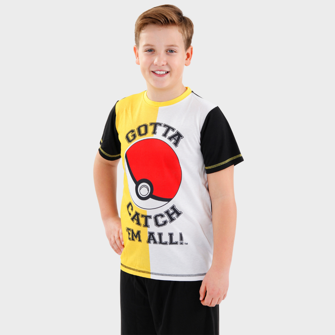 Pokemon Short Boys Pyjamas - Pokéball