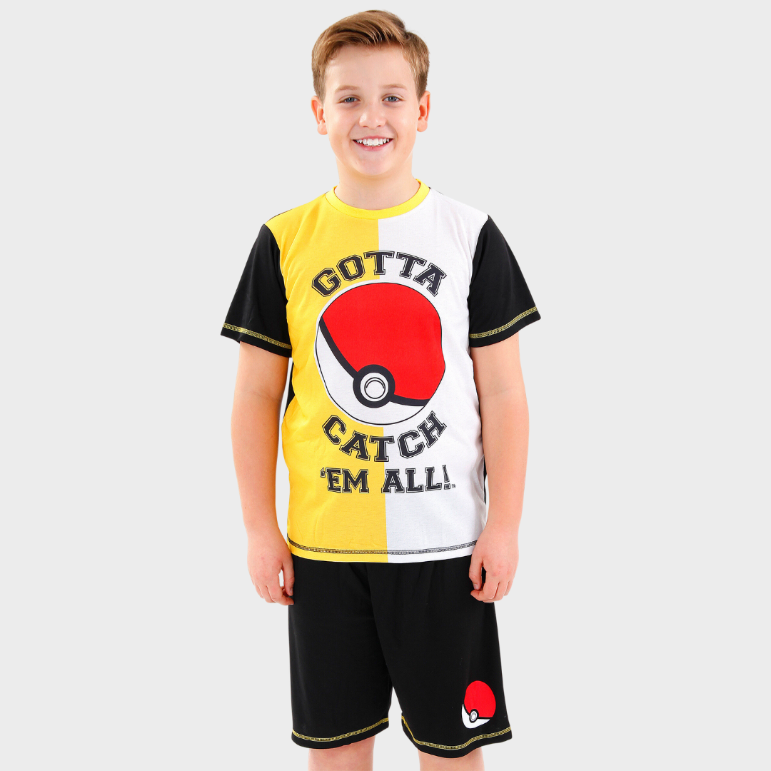 Pokemon Short Boys Pyjamas - Pokéball