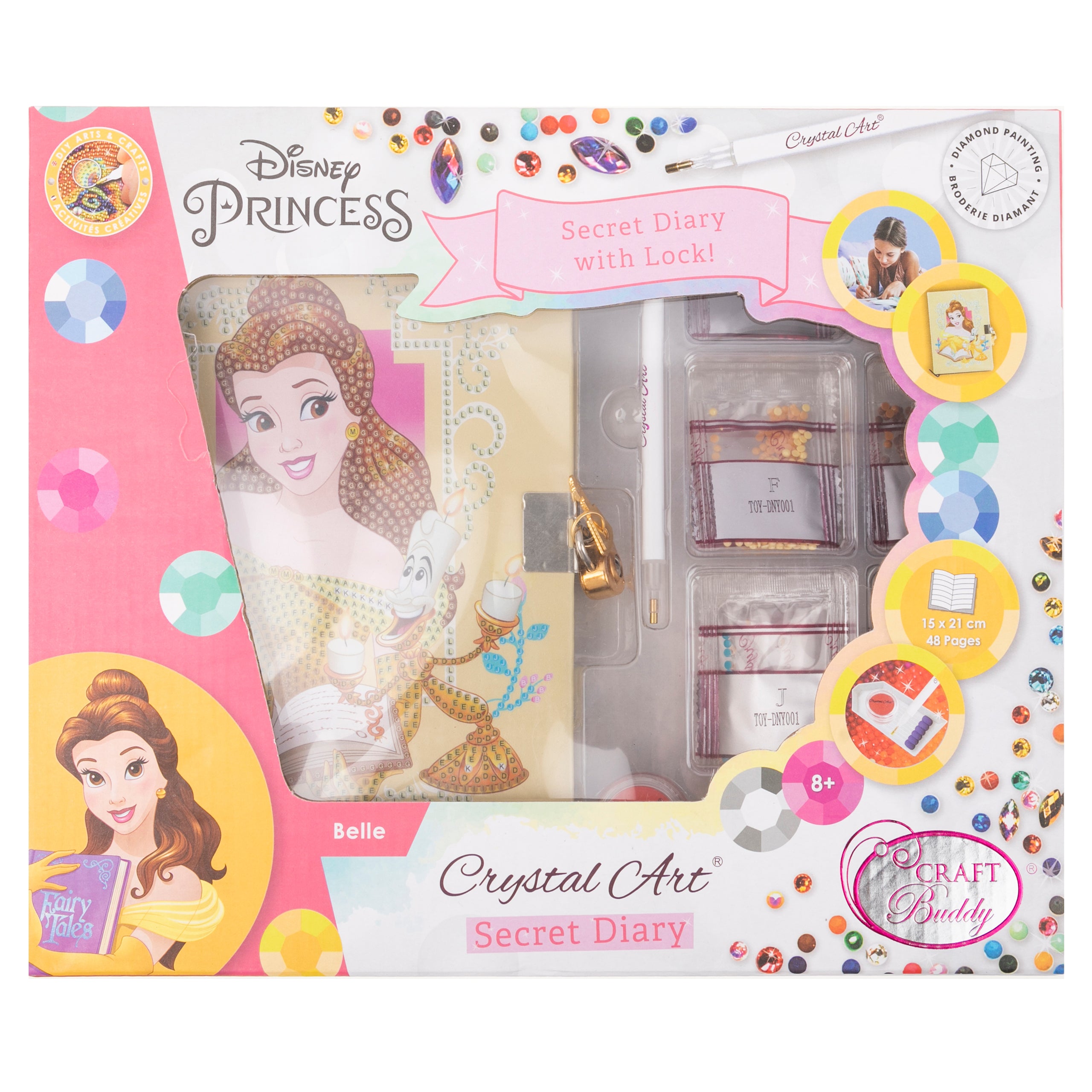 Disney Princess Belle Crystal Art Diary