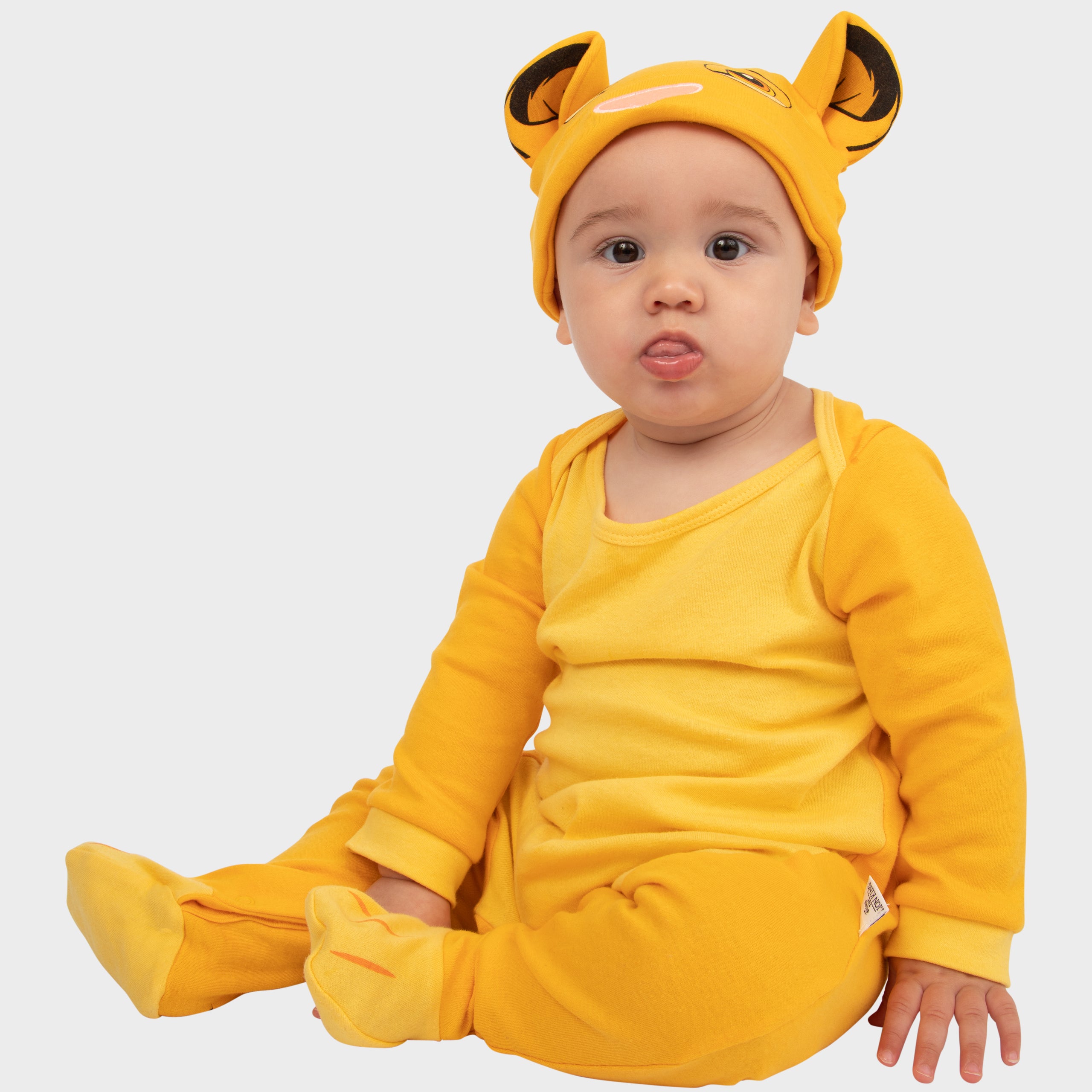 Baby Lion King Sleepsuit and Hat Set