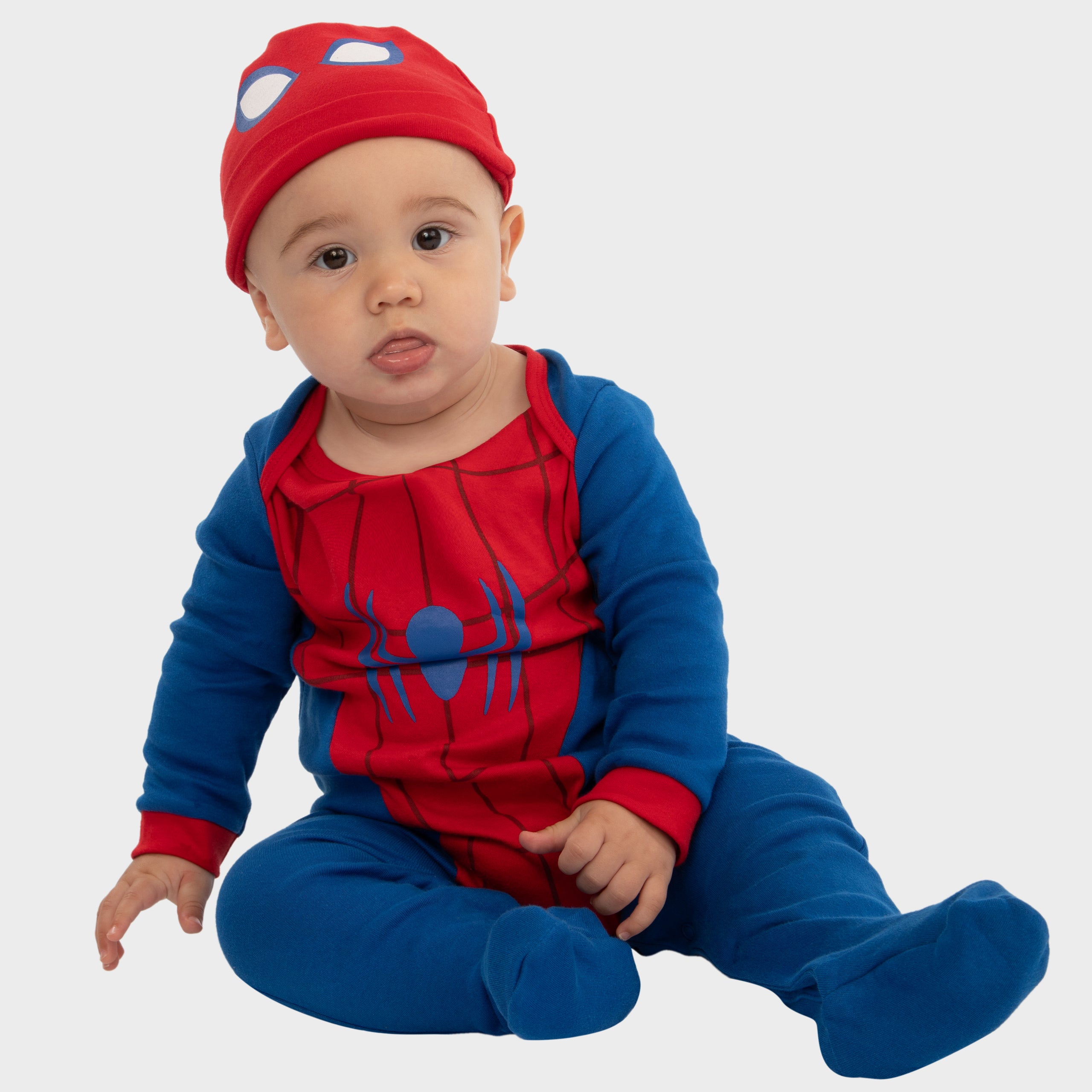 Baby Spiderman Sleepsuit and Hat Set