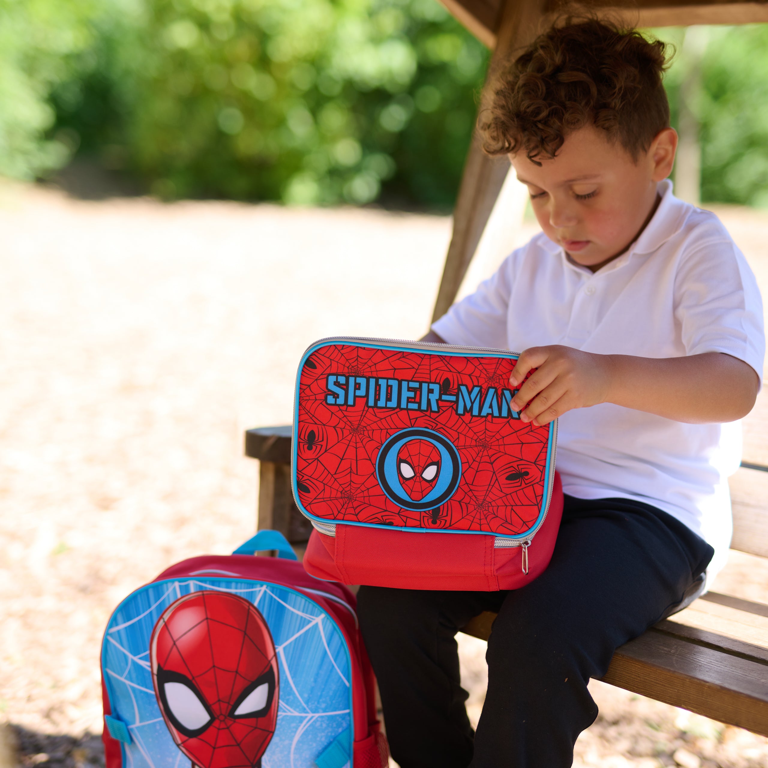 Kids Spiderman Backpack and Lunch Bag Set