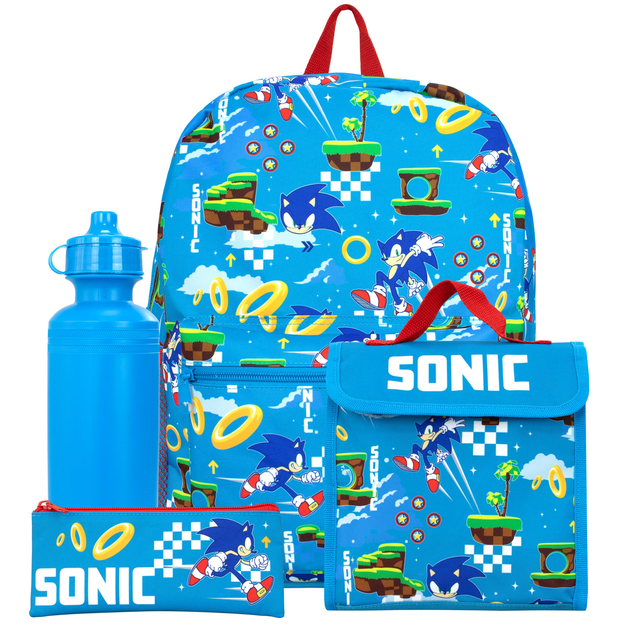 Sonic The Hedgehog 4 Piece Schoolbag Set