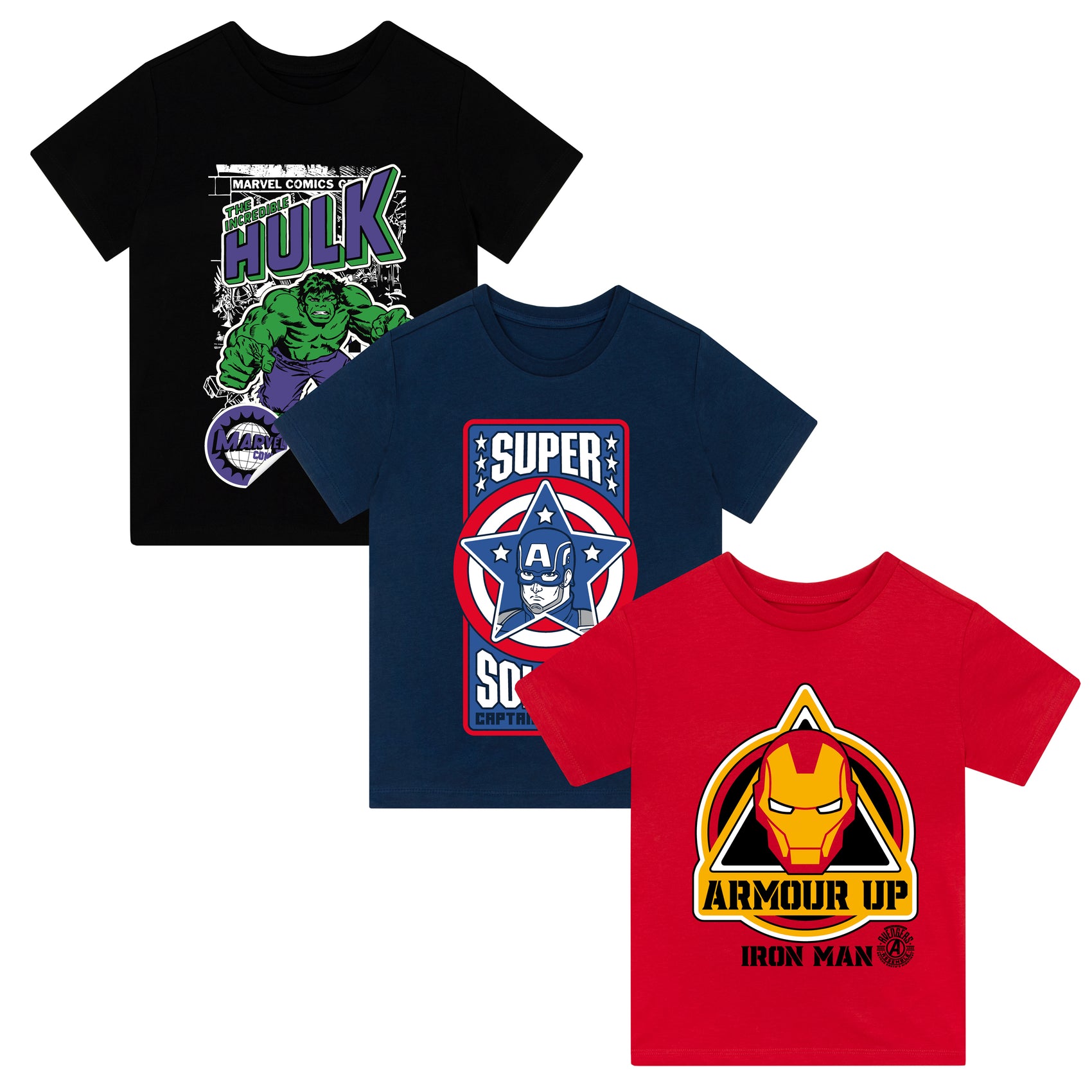 Avengers T shirts 3 Pack