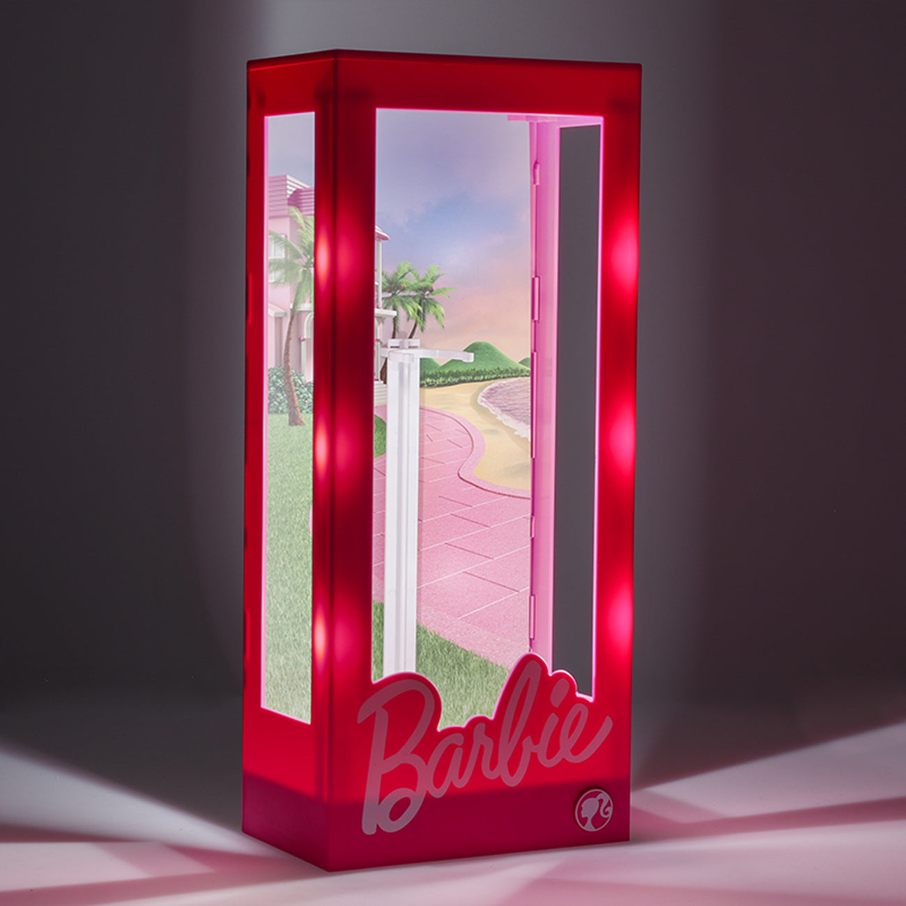 light up barbie display box