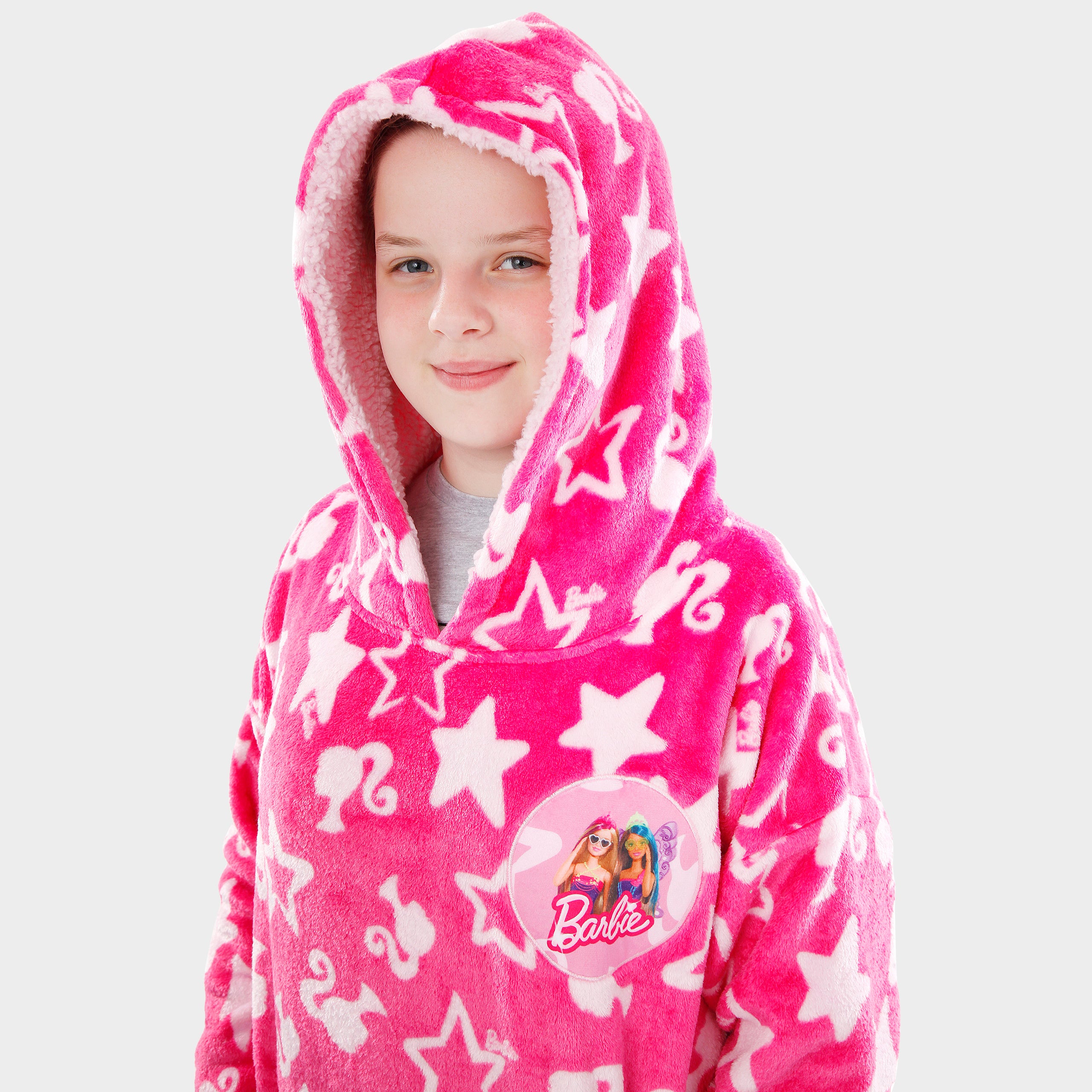 Kids Barbie Fleece Hoodie Blanket - One Size