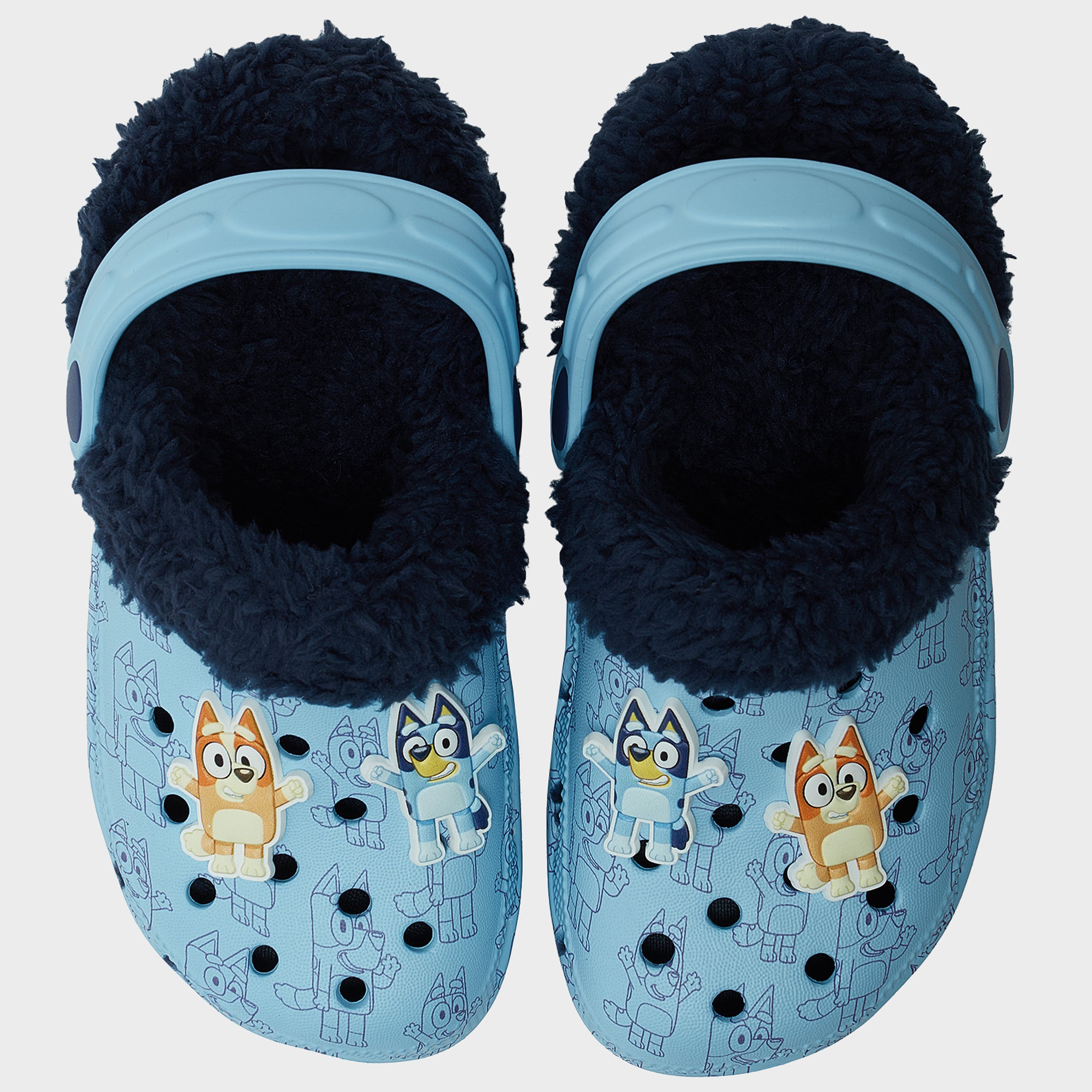 Bluey Fleece Lined Clogs