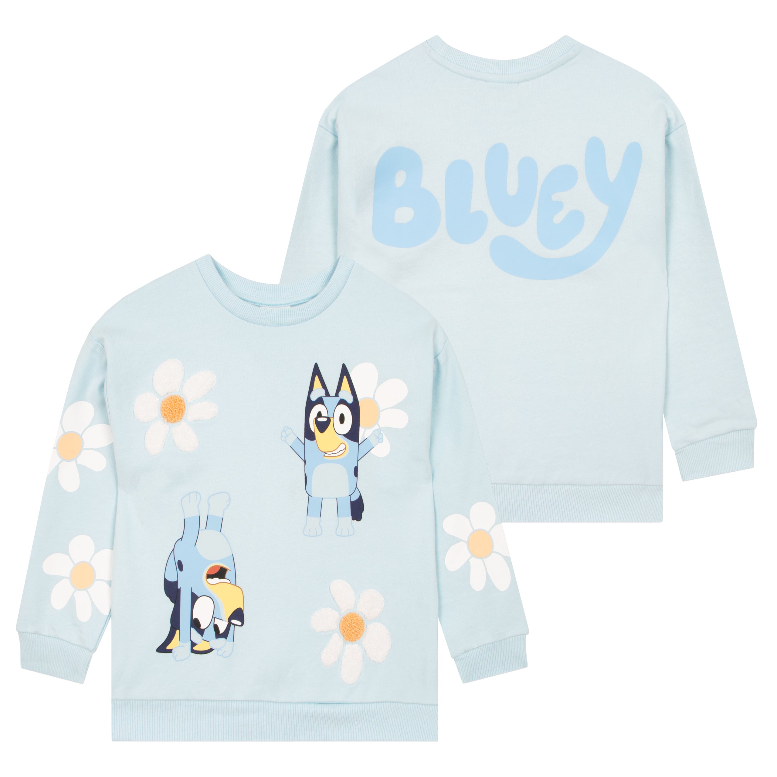 Bluey Sweatshirt - Embroidered Daisies