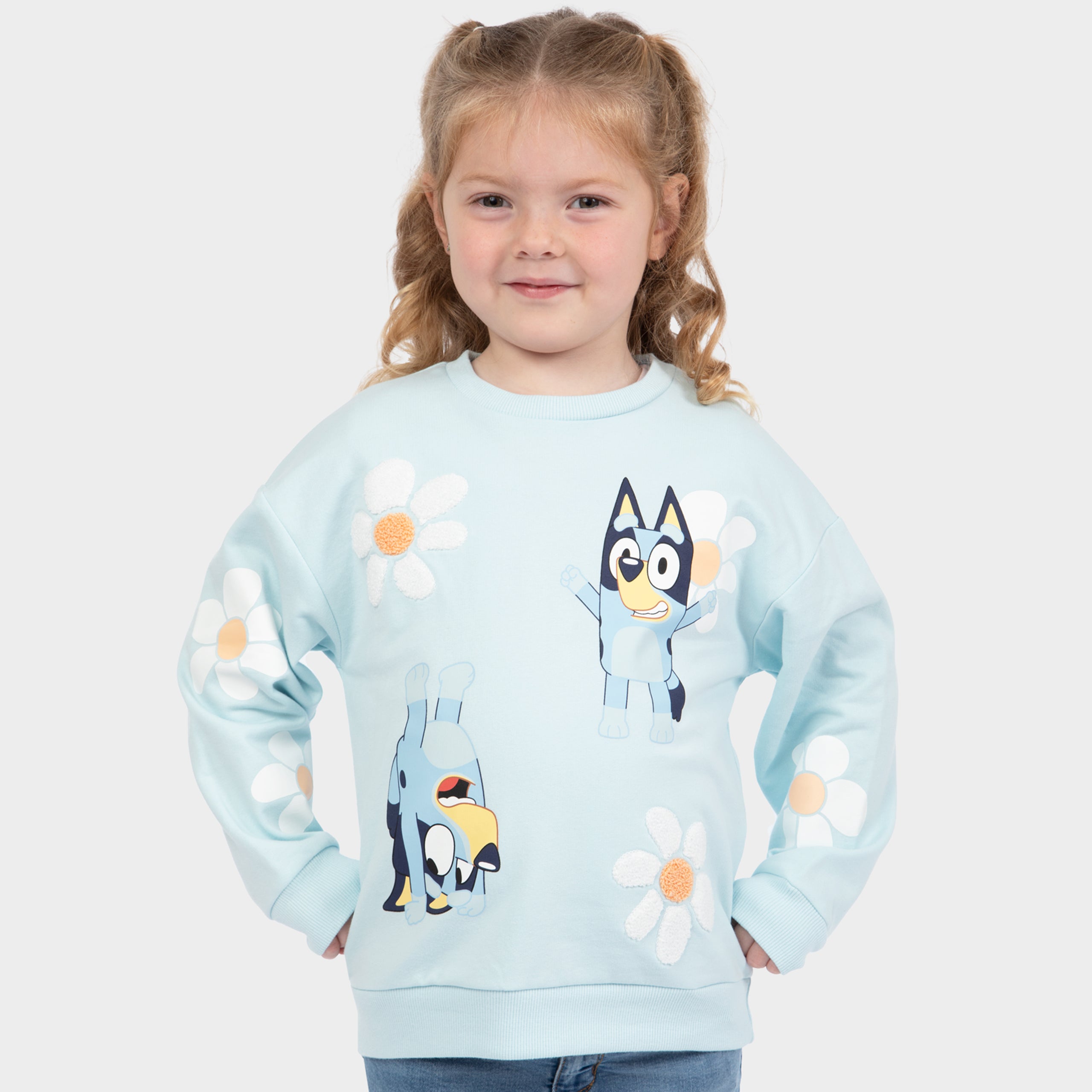 Bluey Sweatshirt - Embroidered Daisies