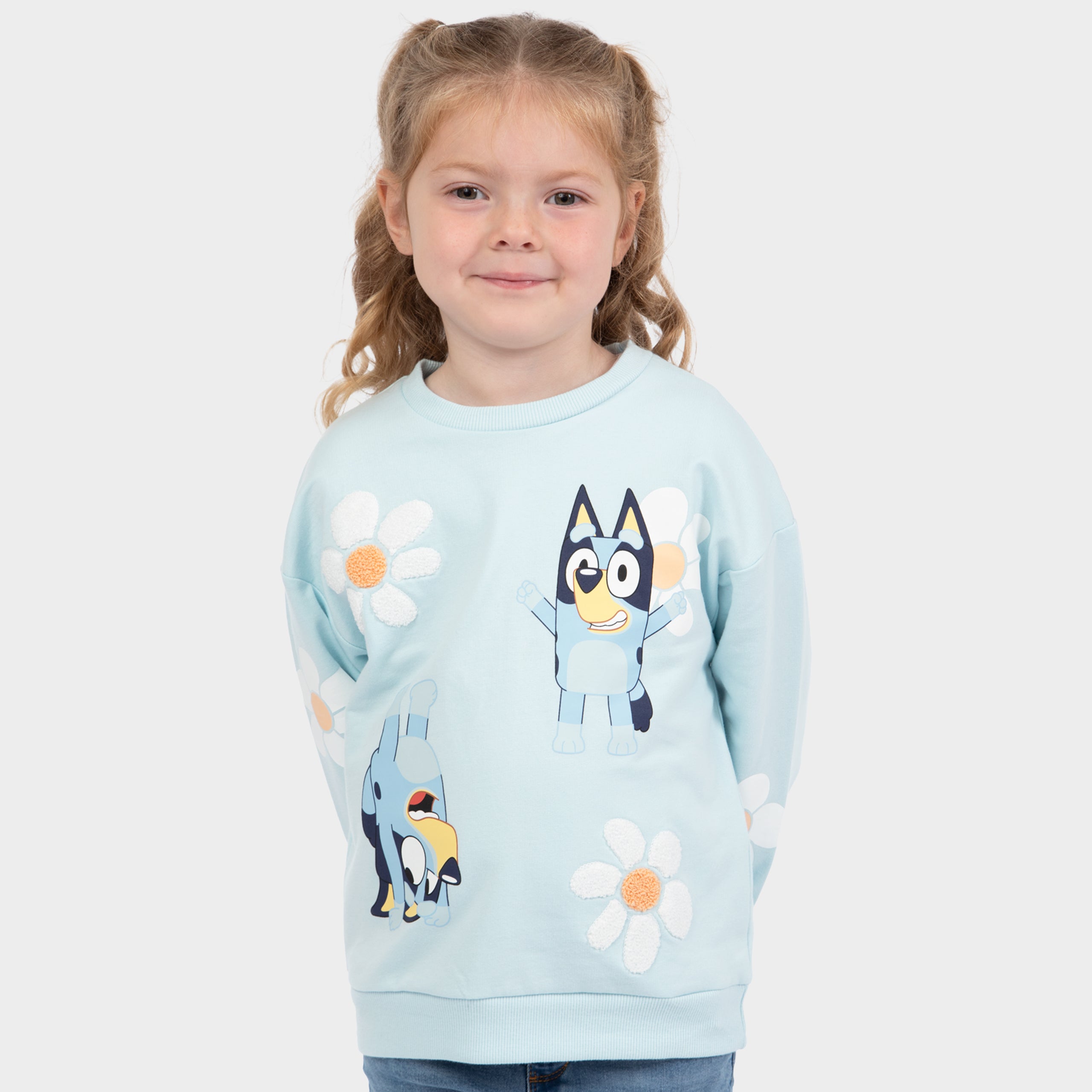 Bluey Sweatshirt - Embroidered Daisies