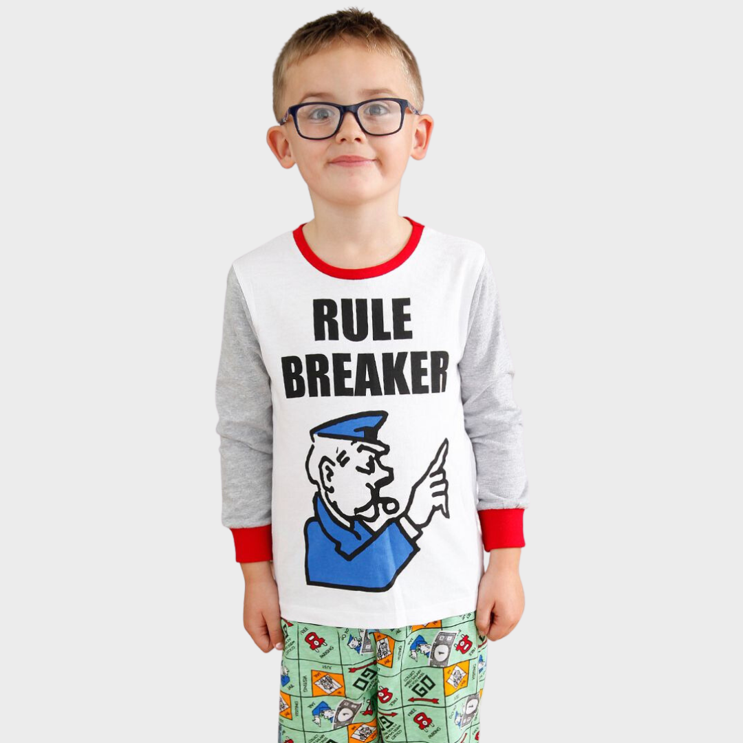 Kinder Monopoly Langarm Schlafanzug