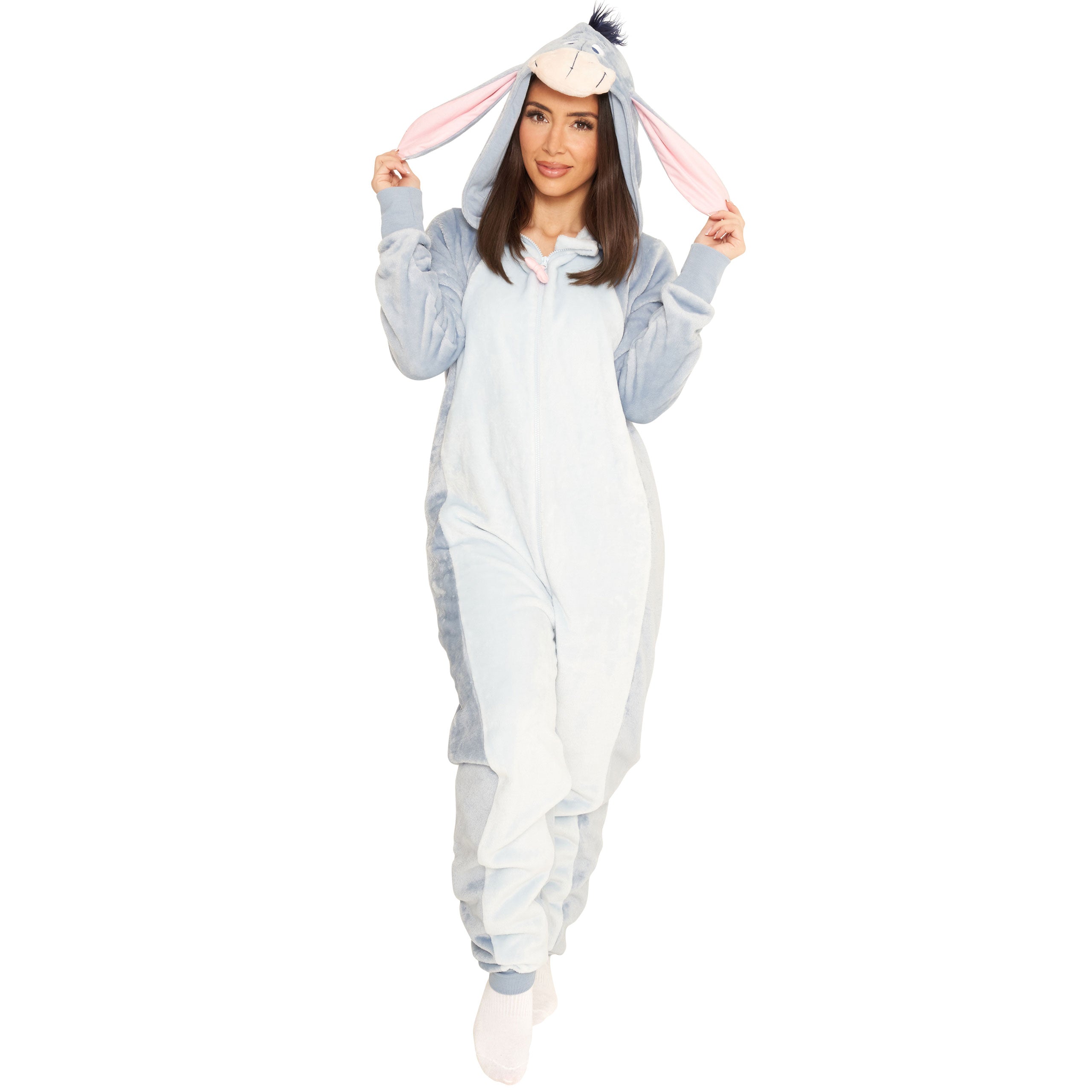 Womens Eeyore Onesie With 3D Ears