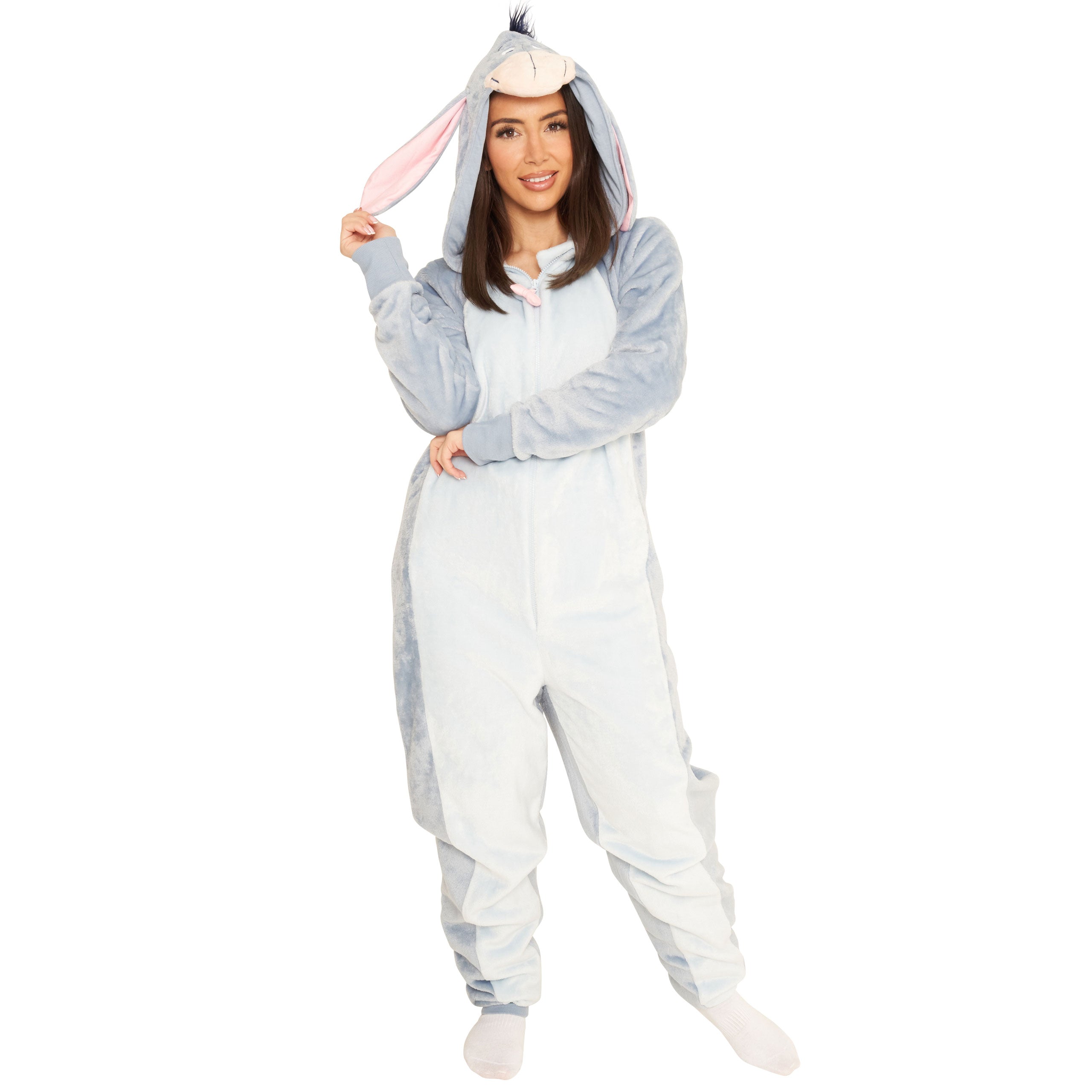 Womens Eeyore Onesie With 3D Ears