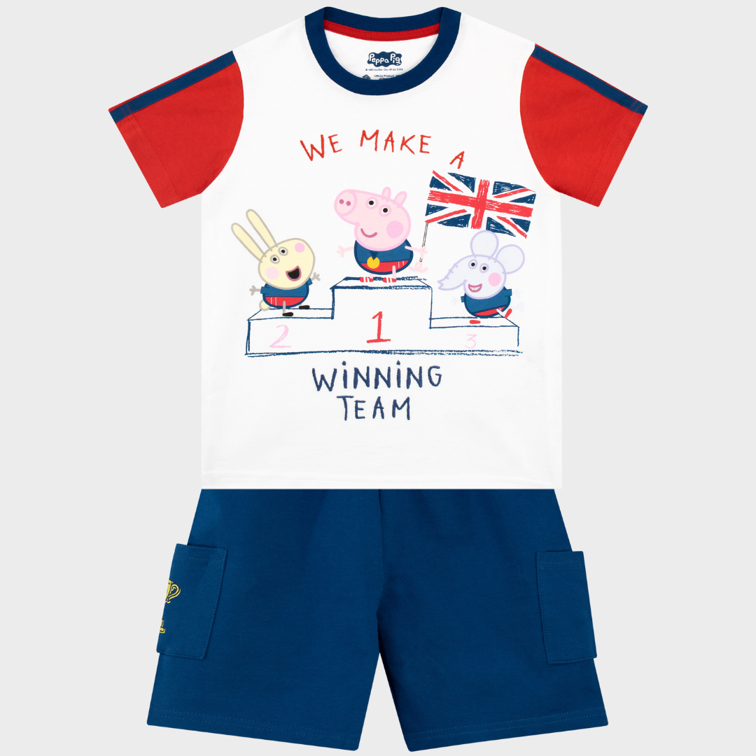 George Pig Team GB T-Shirt and Shorts Set