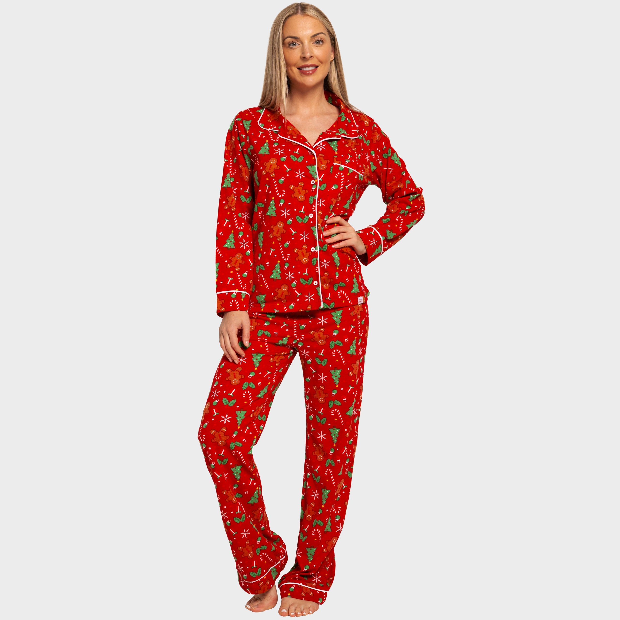 Harry Bear Womens Gingerbread Christmas Pyjamas