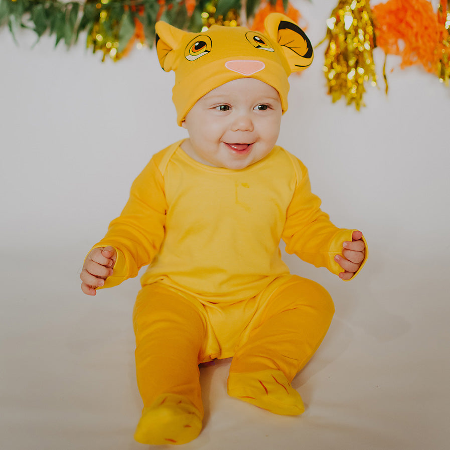 Baby Lion King Sleepsuit and Hat Set