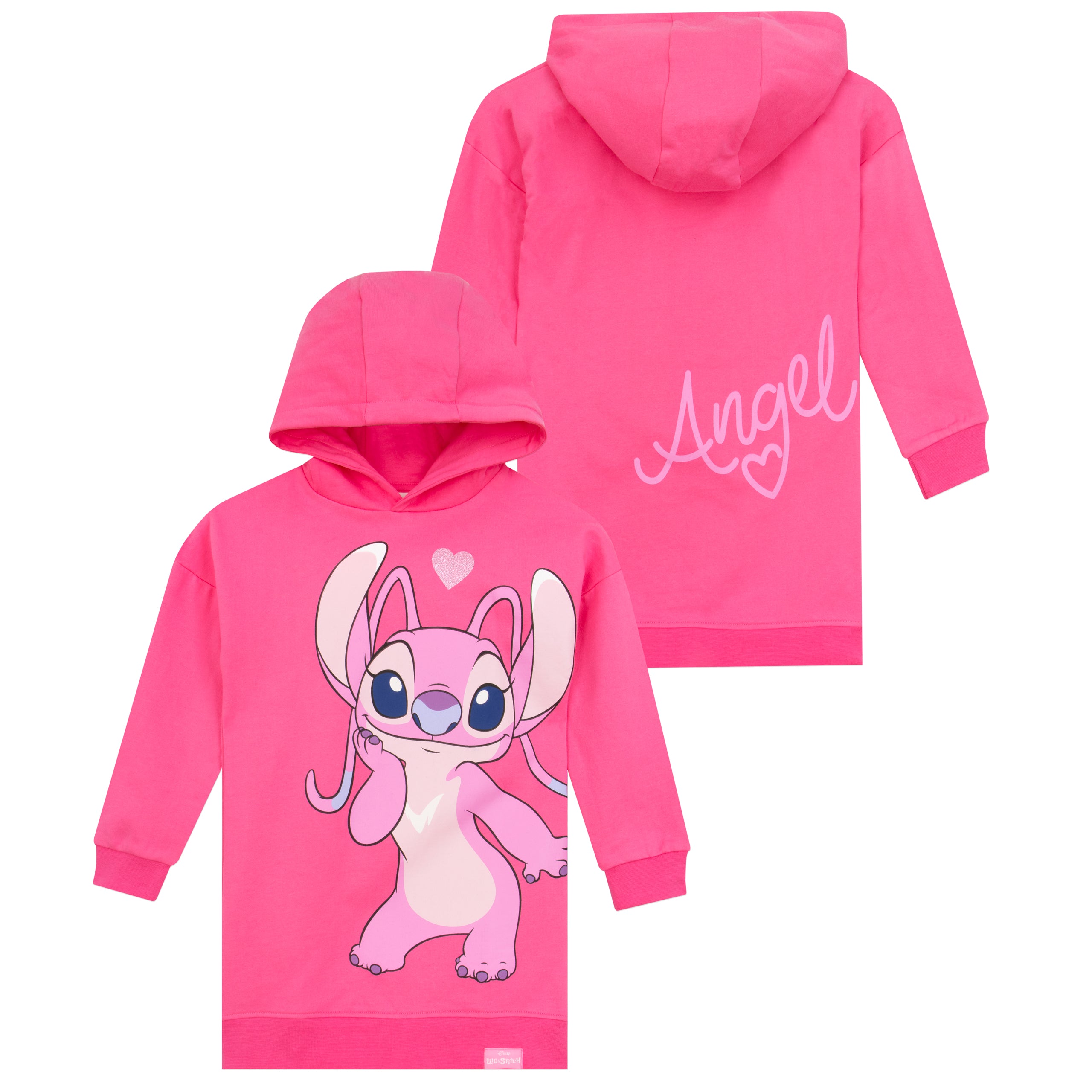 Lilo And Stitch Longline Hoodie - Angel