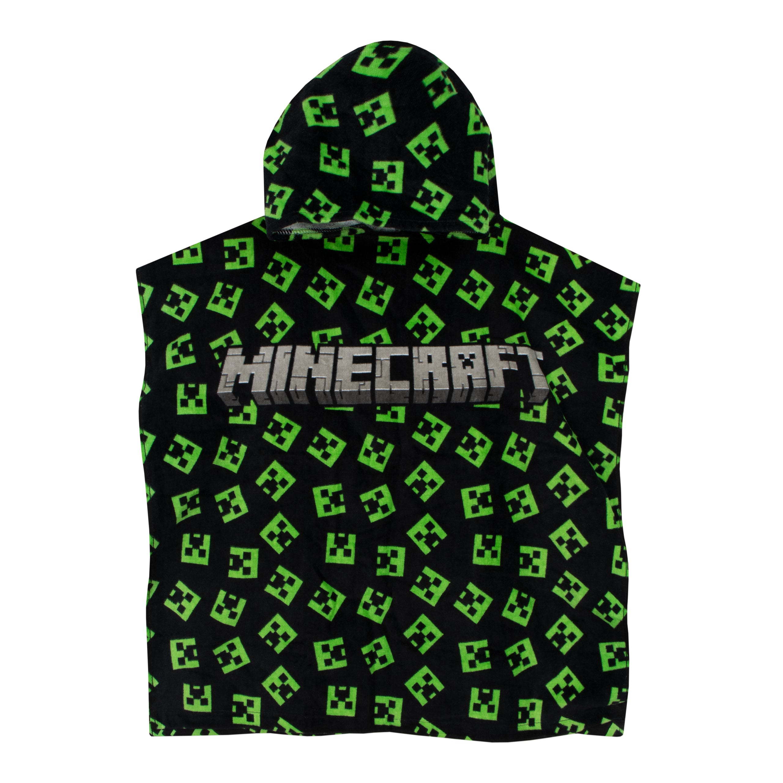 Minecraft Creeper Hooded Towel Poncho