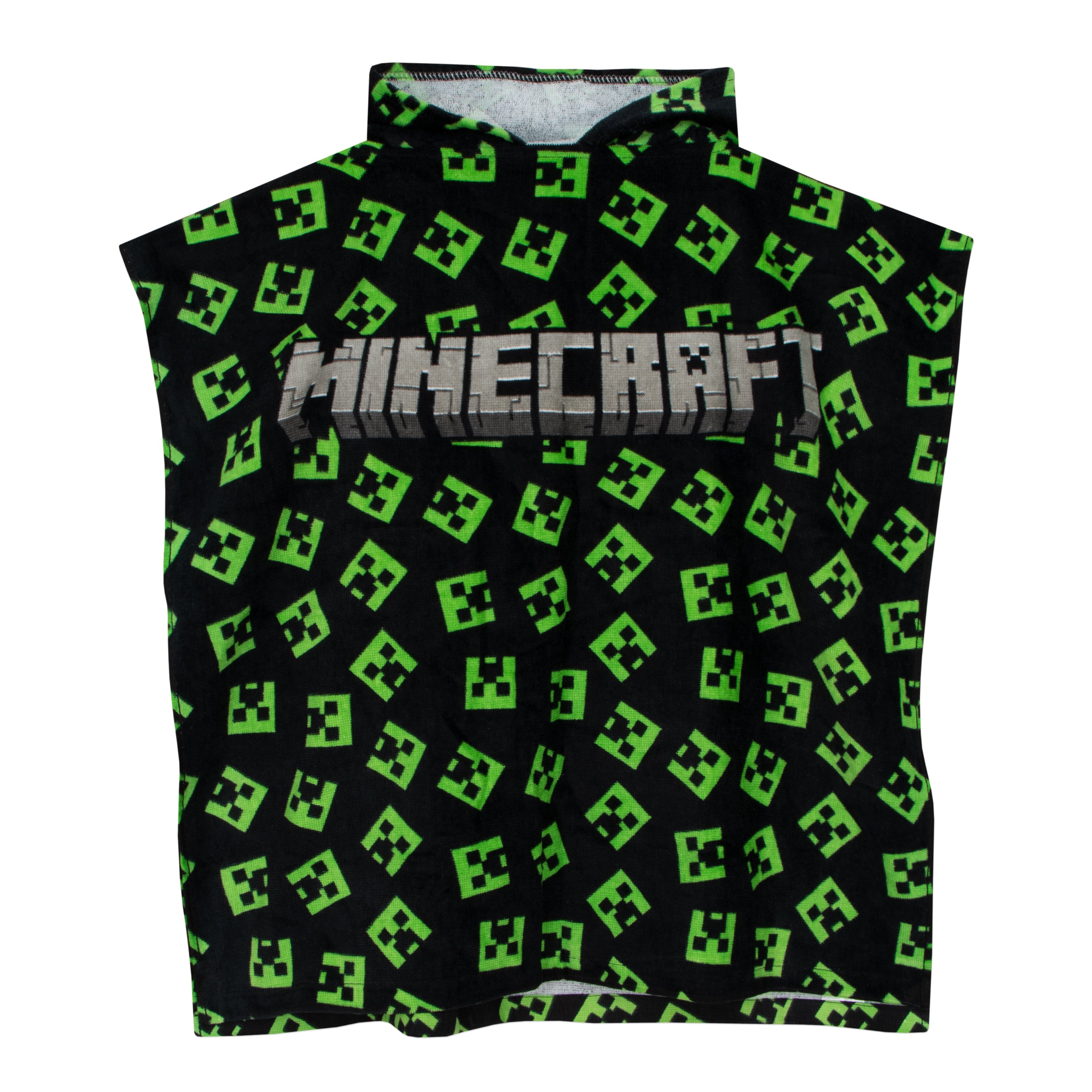 Minecraft Creeper Hooded Towel Poncho