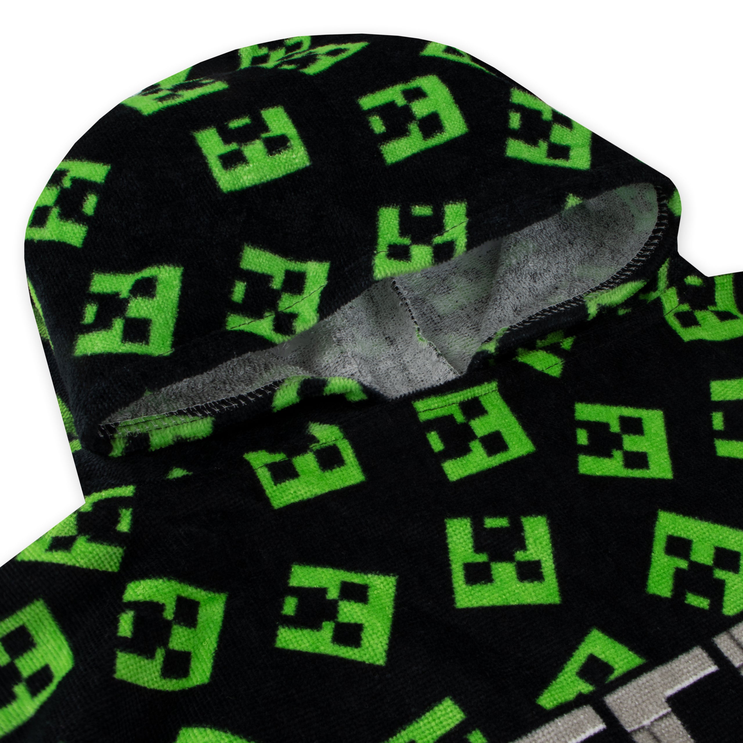 Minecraft Creeper Hooded Towel Poncho