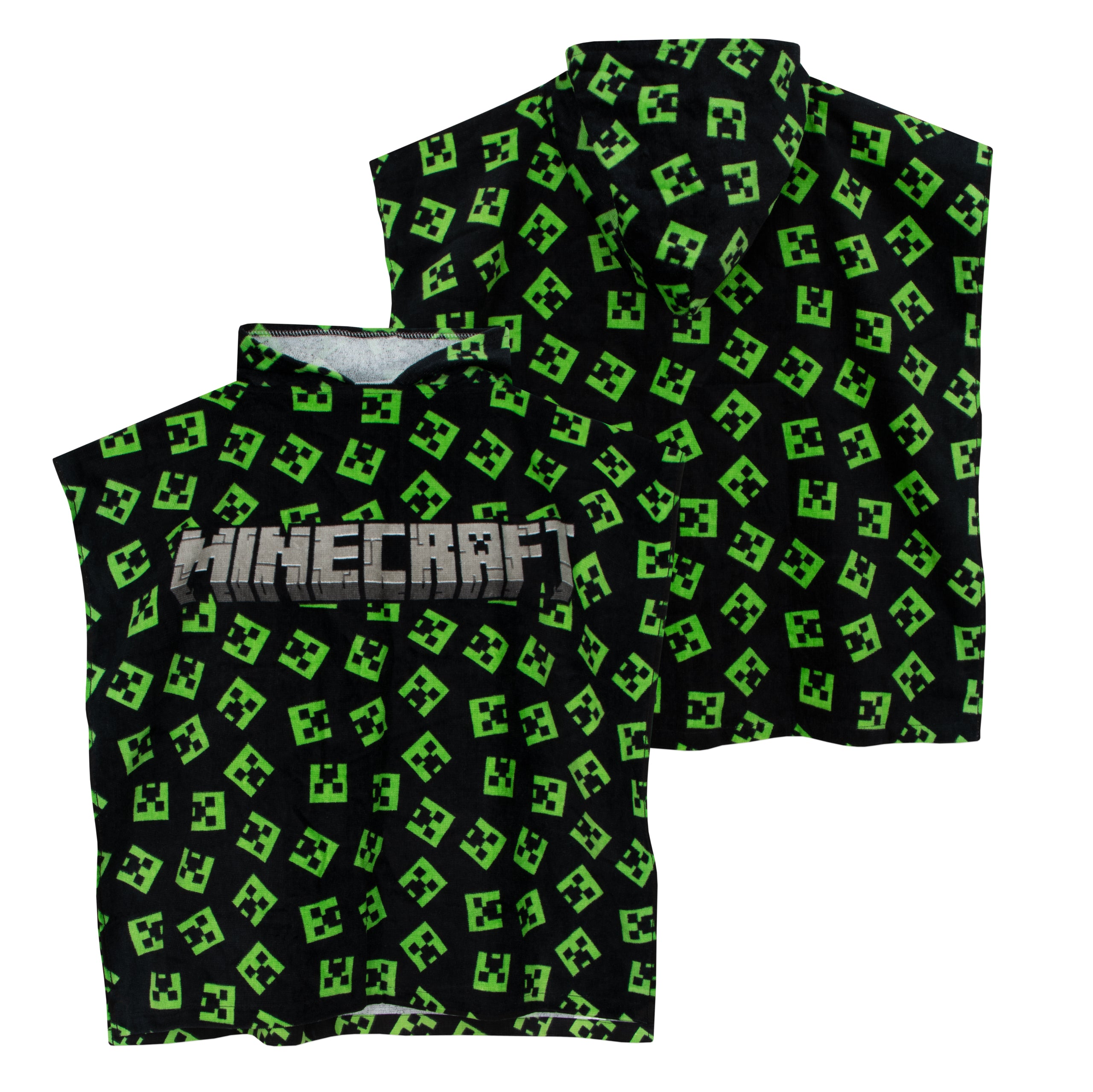 Minecraft Creeper Hooded Towel Poncho