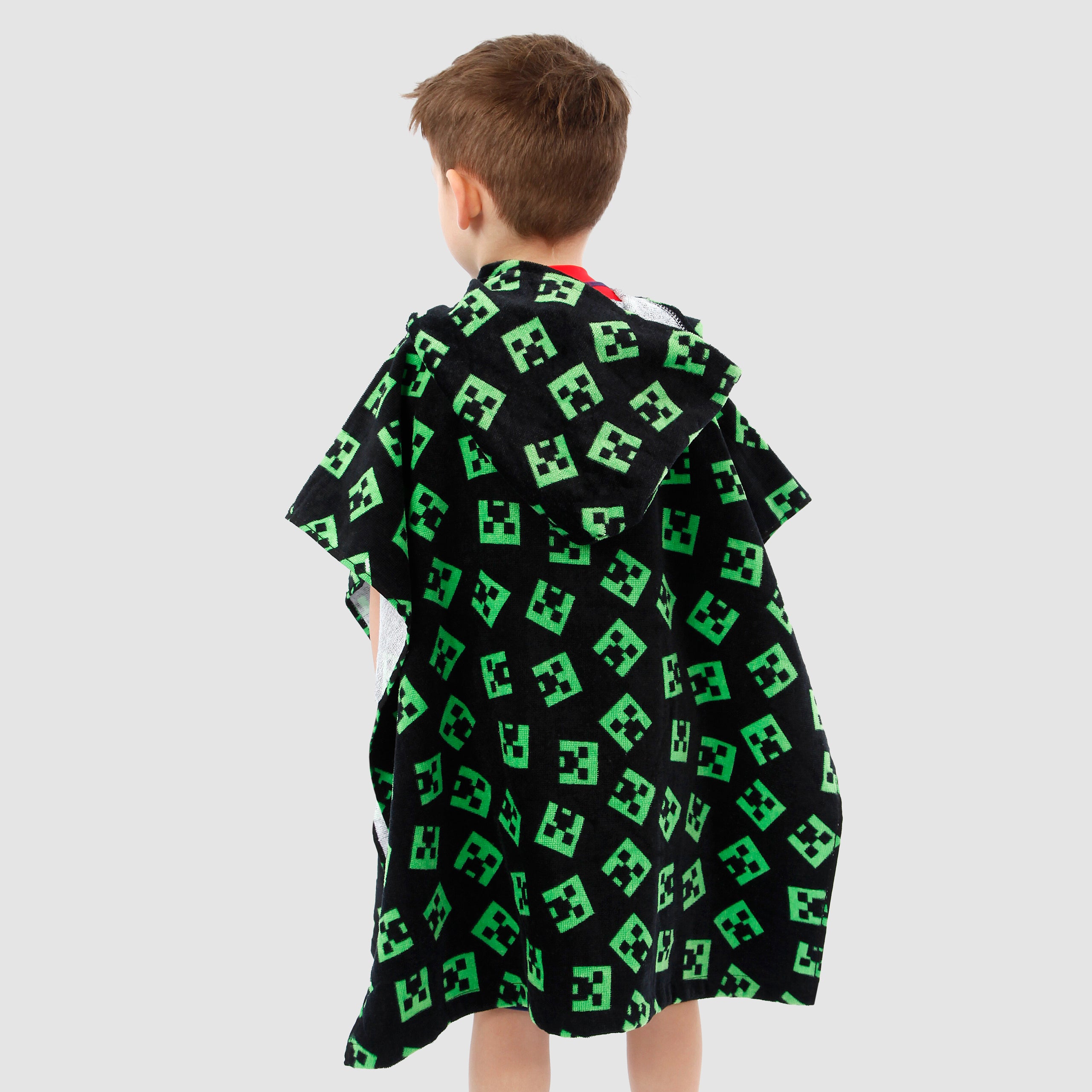 Minecraft Creeper Hooded Towel Poncho