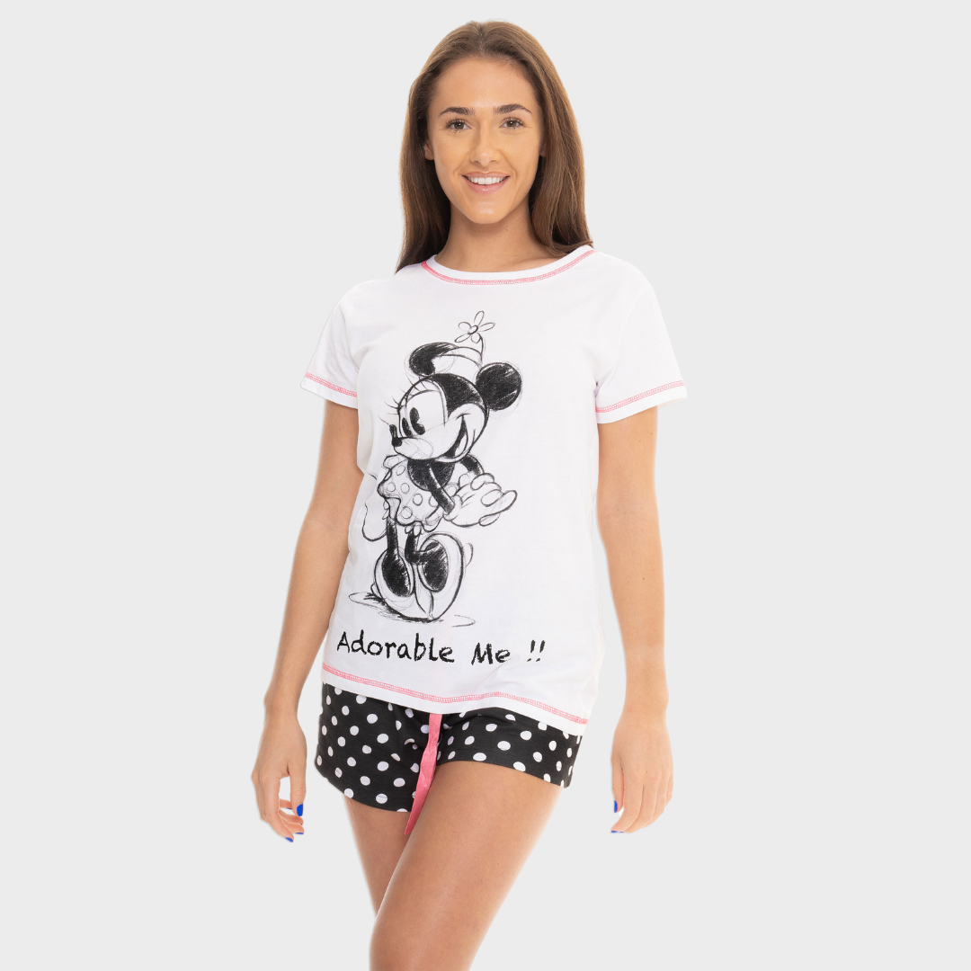 Ladies Minnie Mouse Short Pyjamas