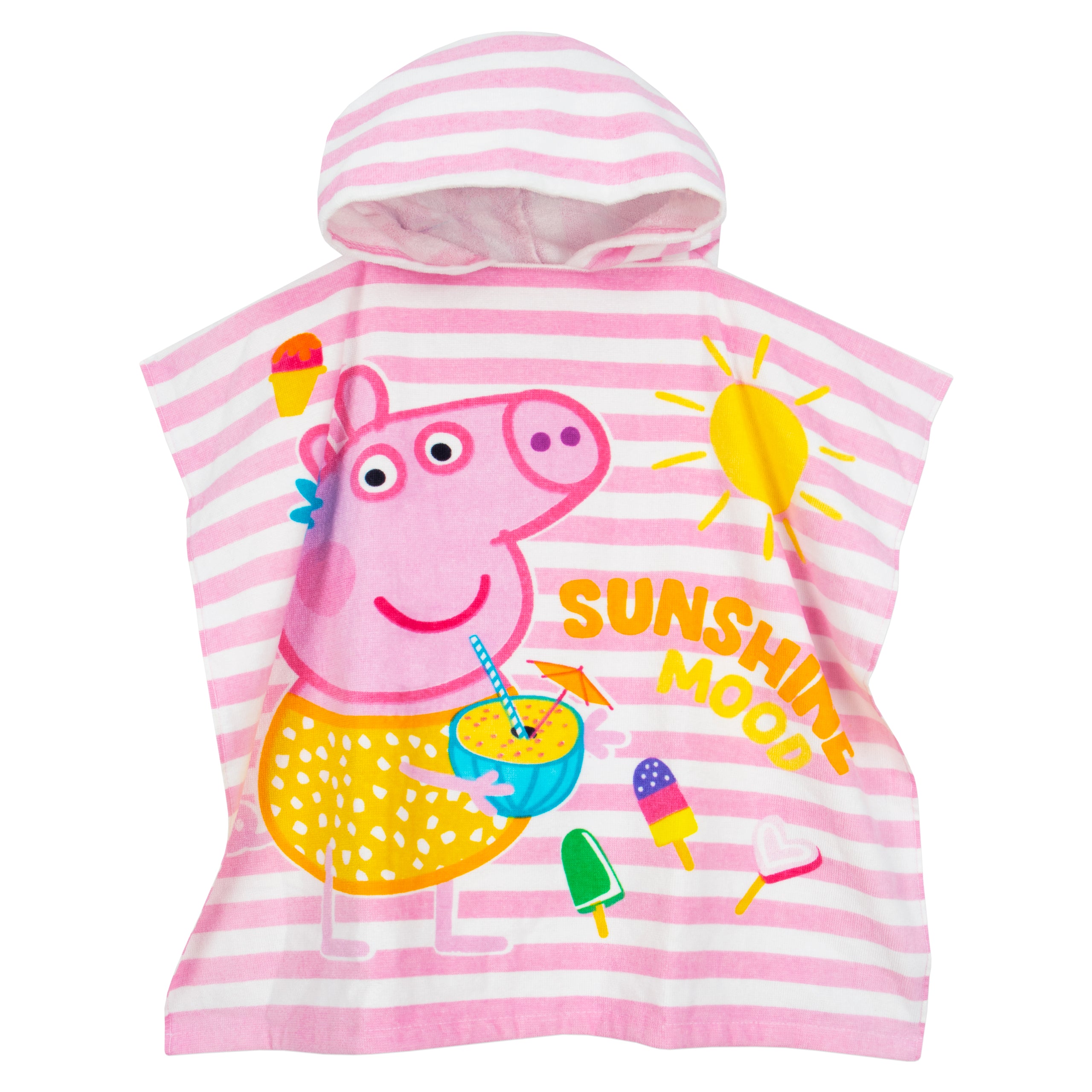 Striped Peppa Pig Towel Poncho