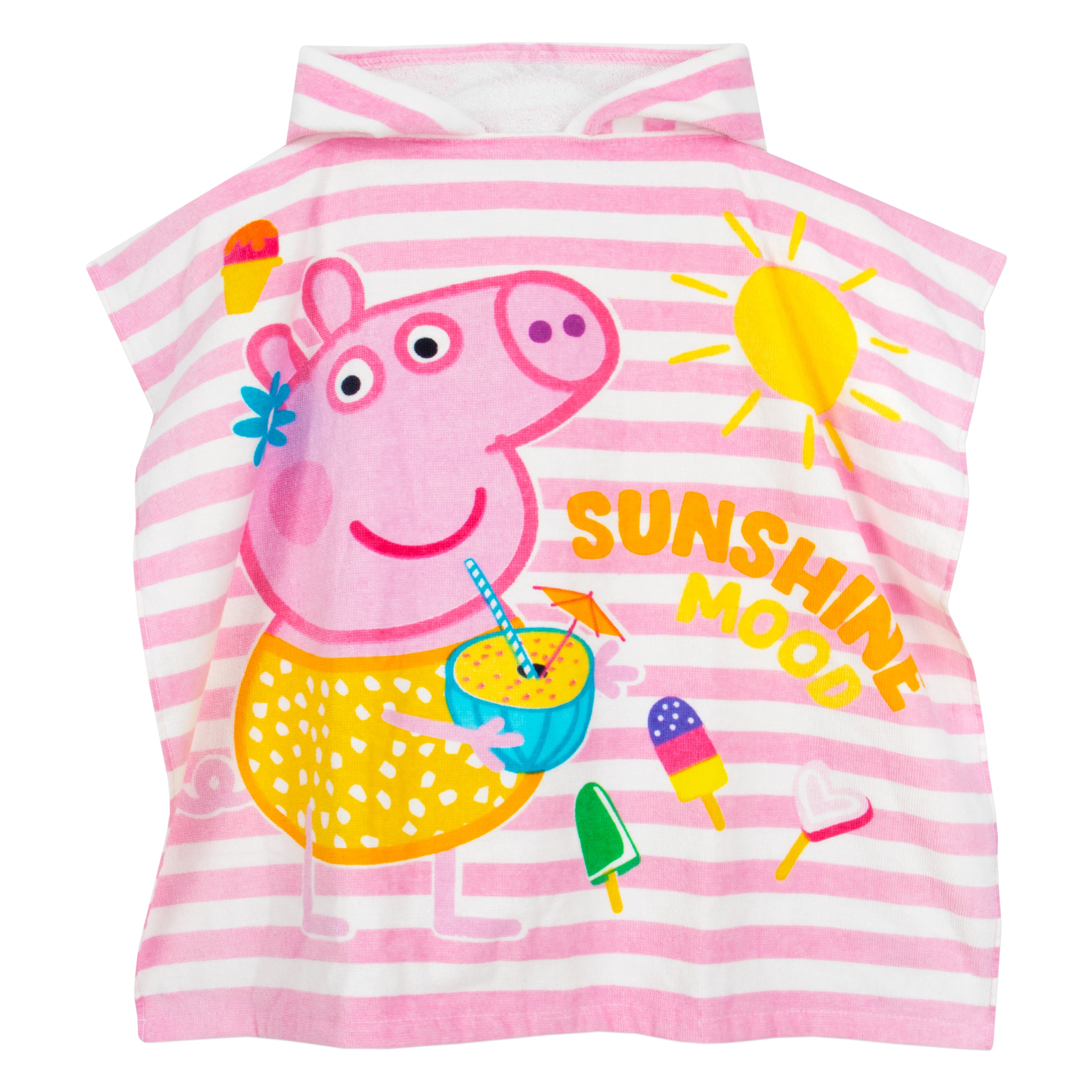 Striped Peppa Pig Towel Poncho