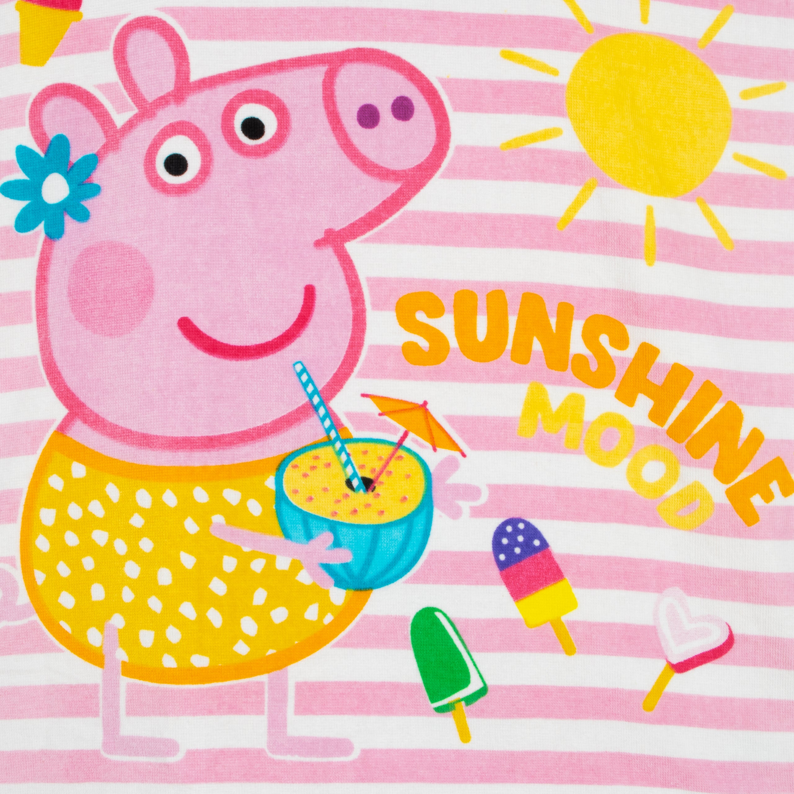 Striped Peppa Pig Towel Poncho