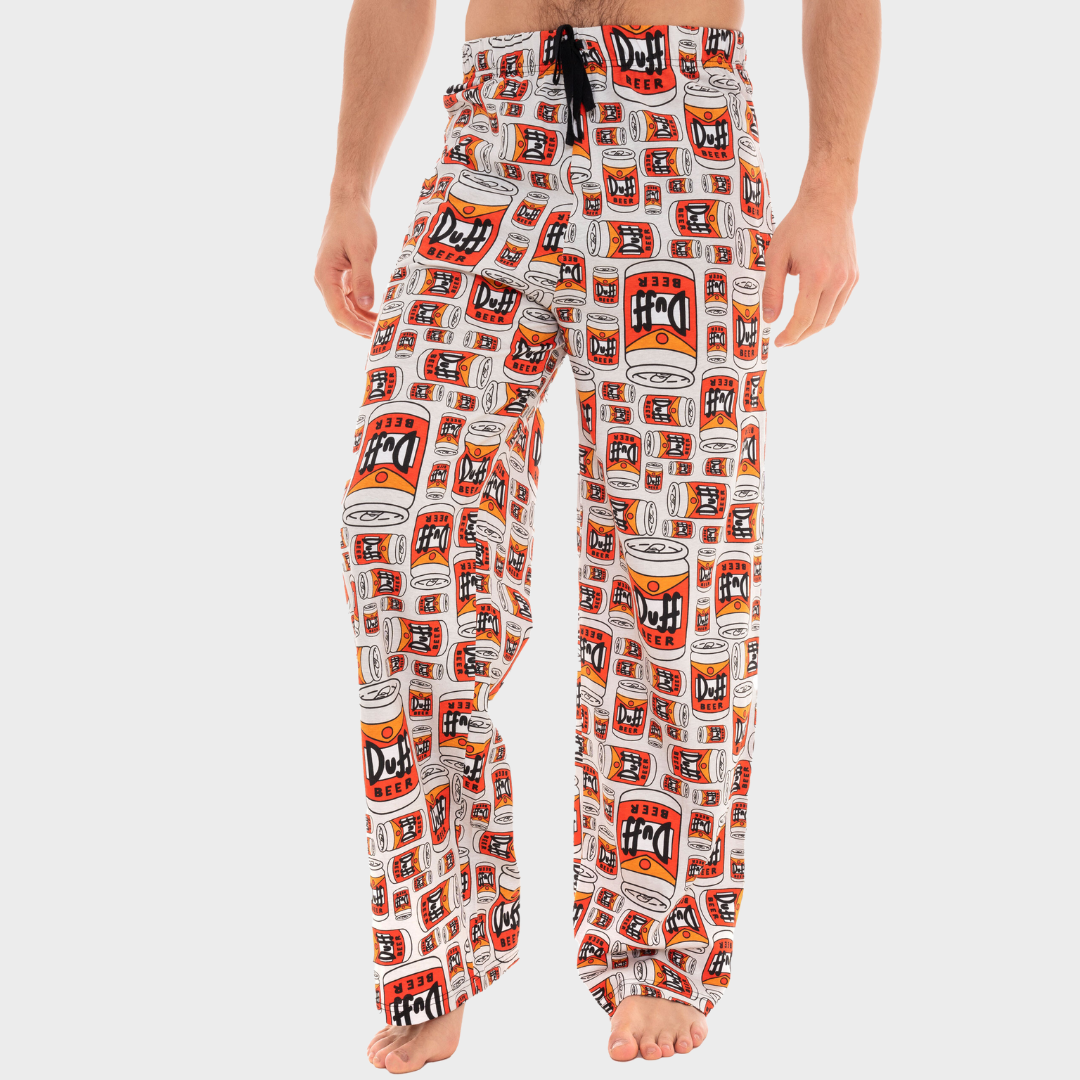 Mens Simpsons Lounge Pants - Duff Beer