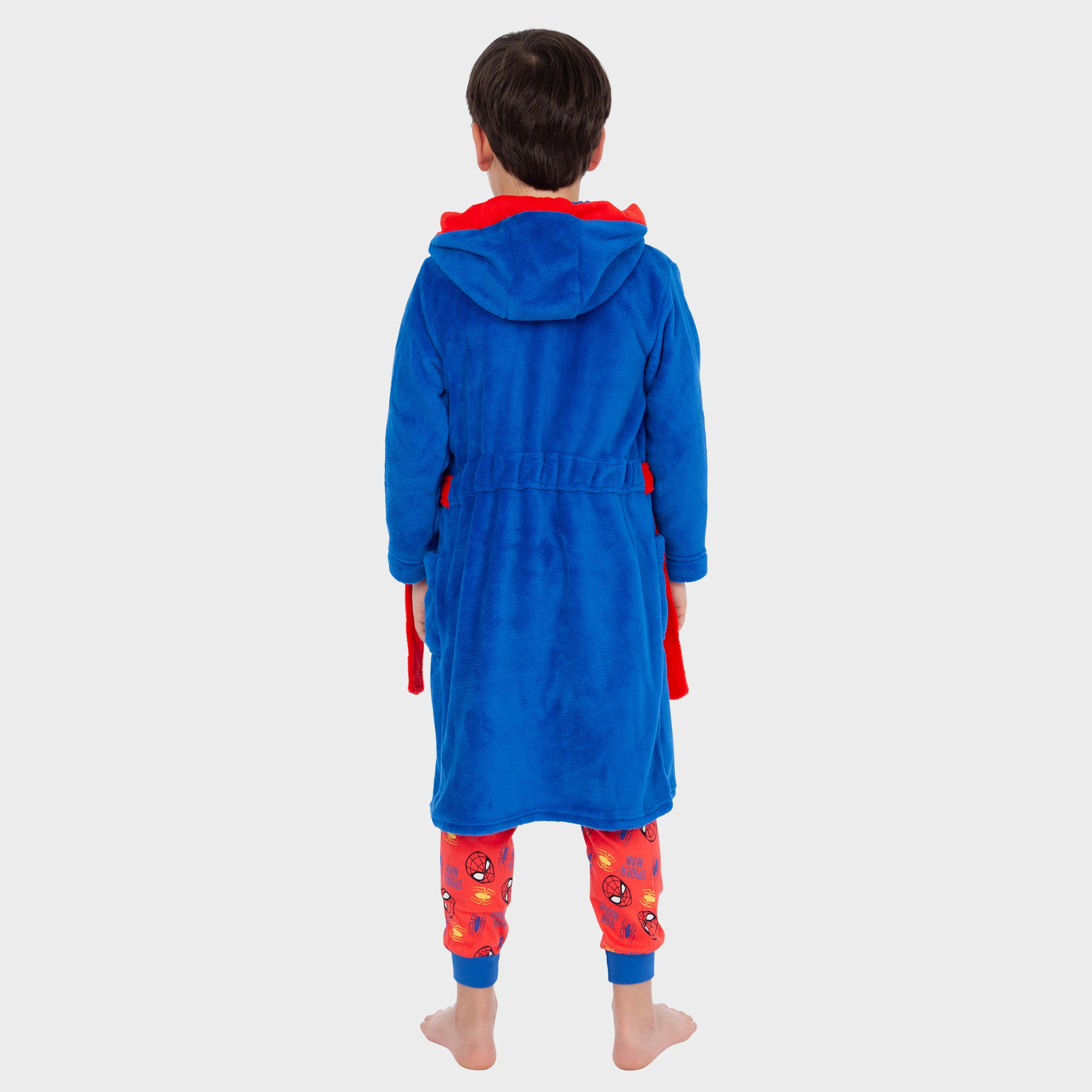 Boys Marvel Spiderman Pyjamas And Dressing Gown Set