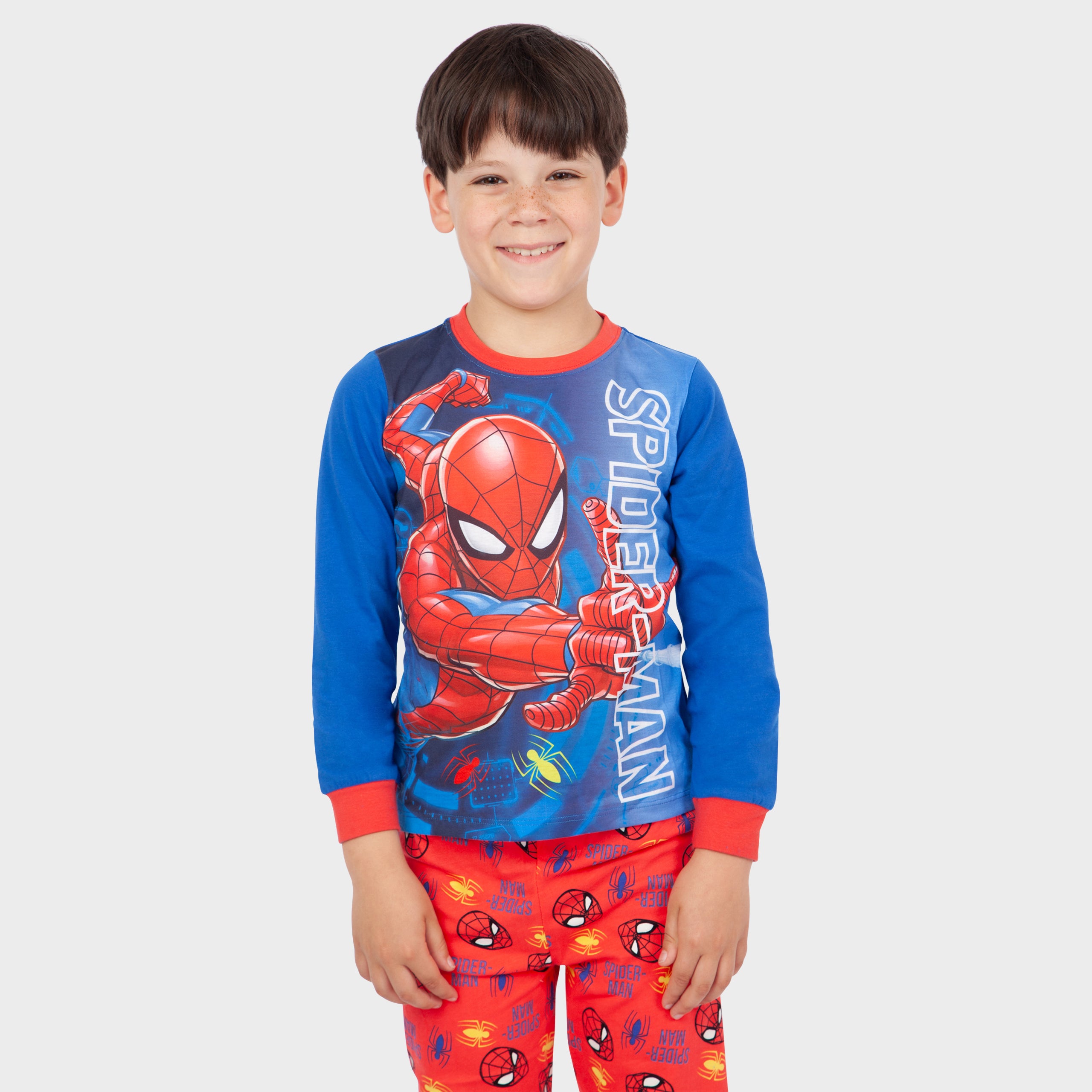 Boys Marvel Spiderman Pyjamas And Dressing Gown Set