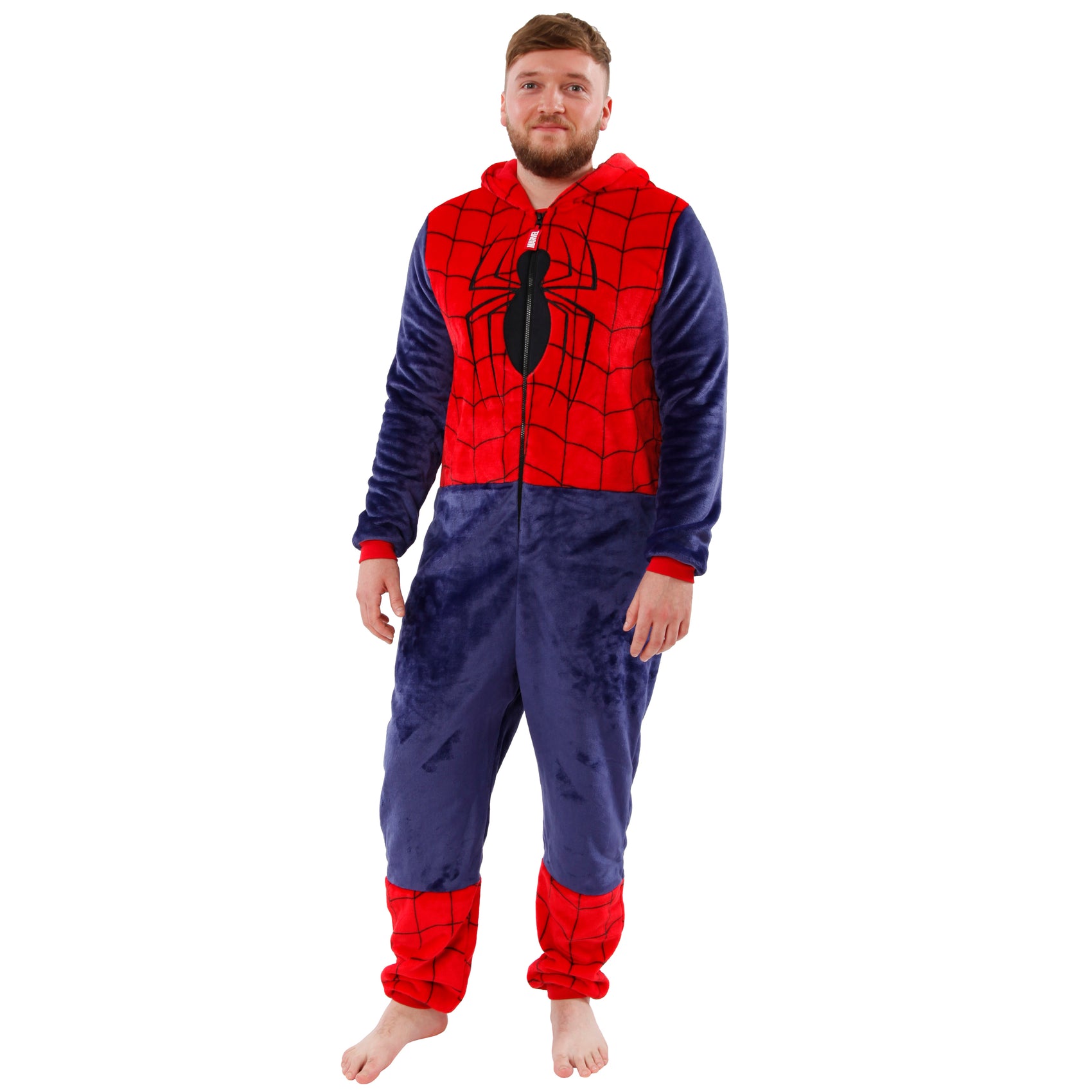 Mens Spiderman Onesie Pyjamas Official Character