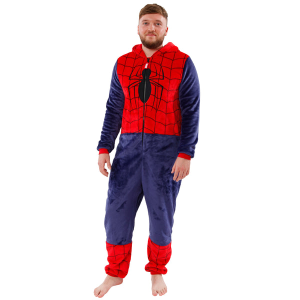 Mens Spiderman Onesie Pyjamas Official Character