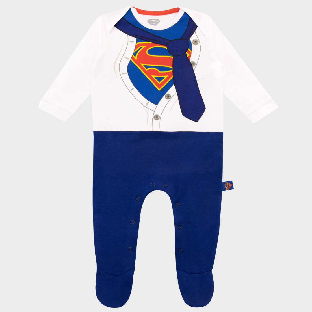 Superman Baby Sleepsuit and Hat Set