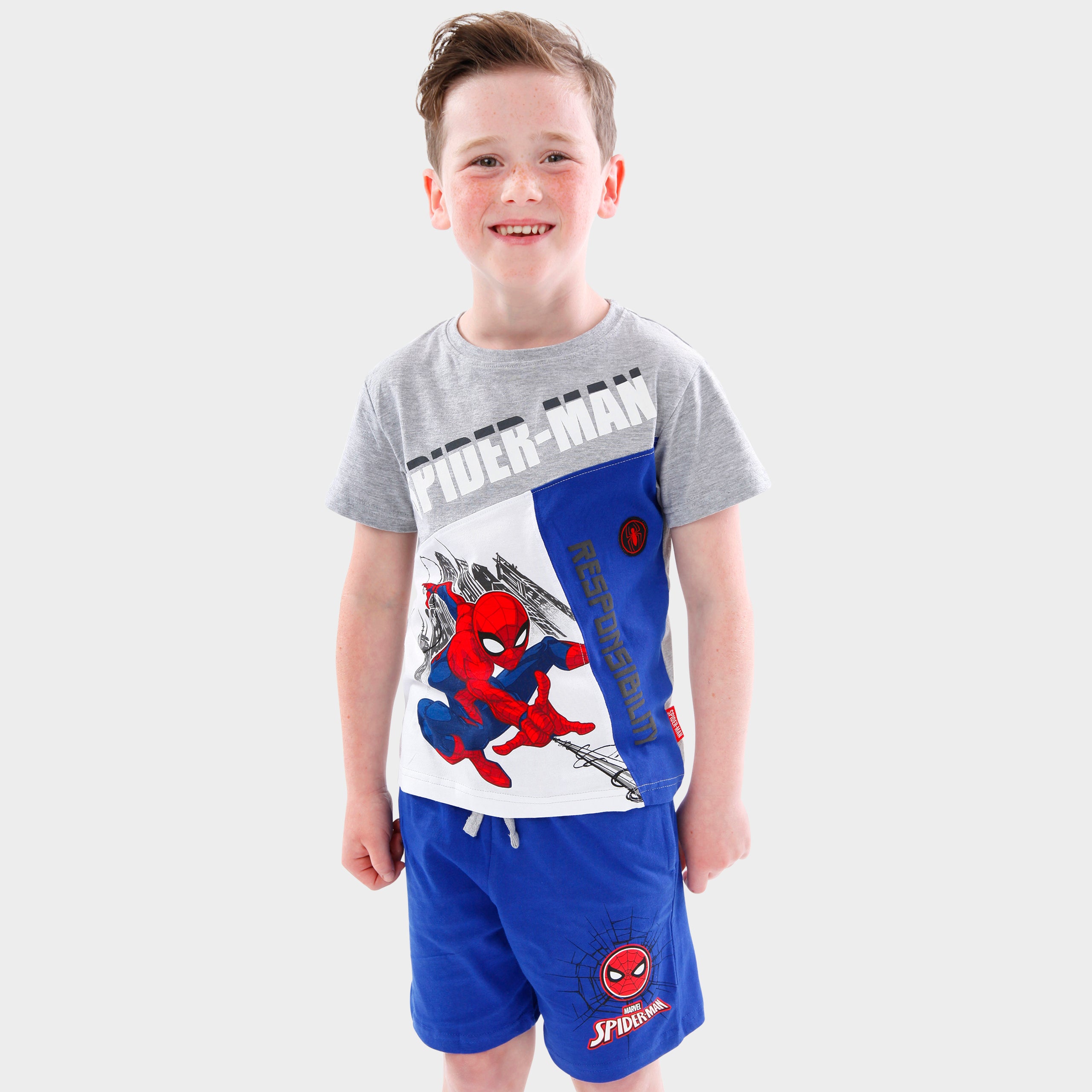 Spiderman T-shirt og shorts sæt