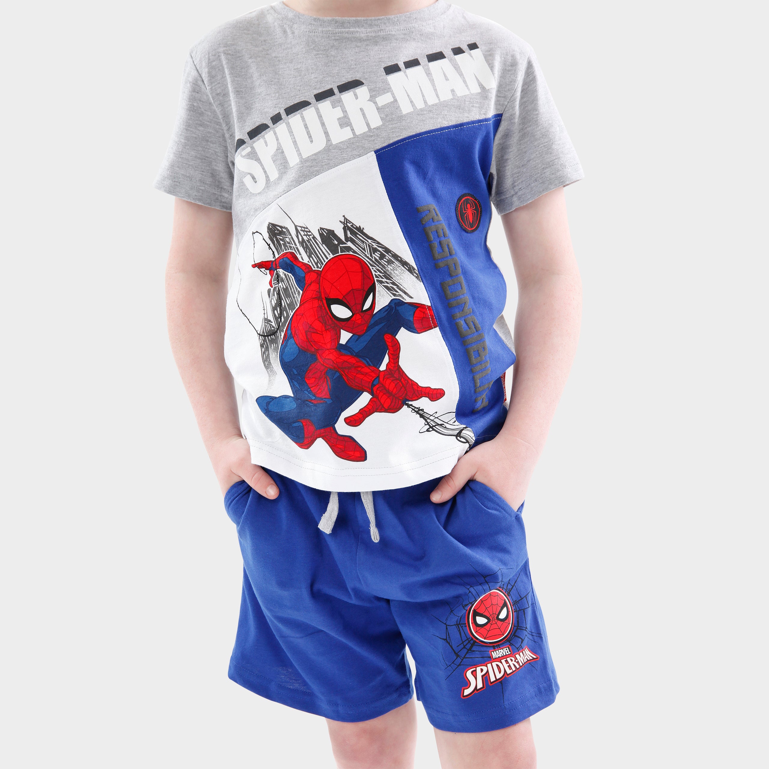 Spiderman T-shirt og shorts sæt