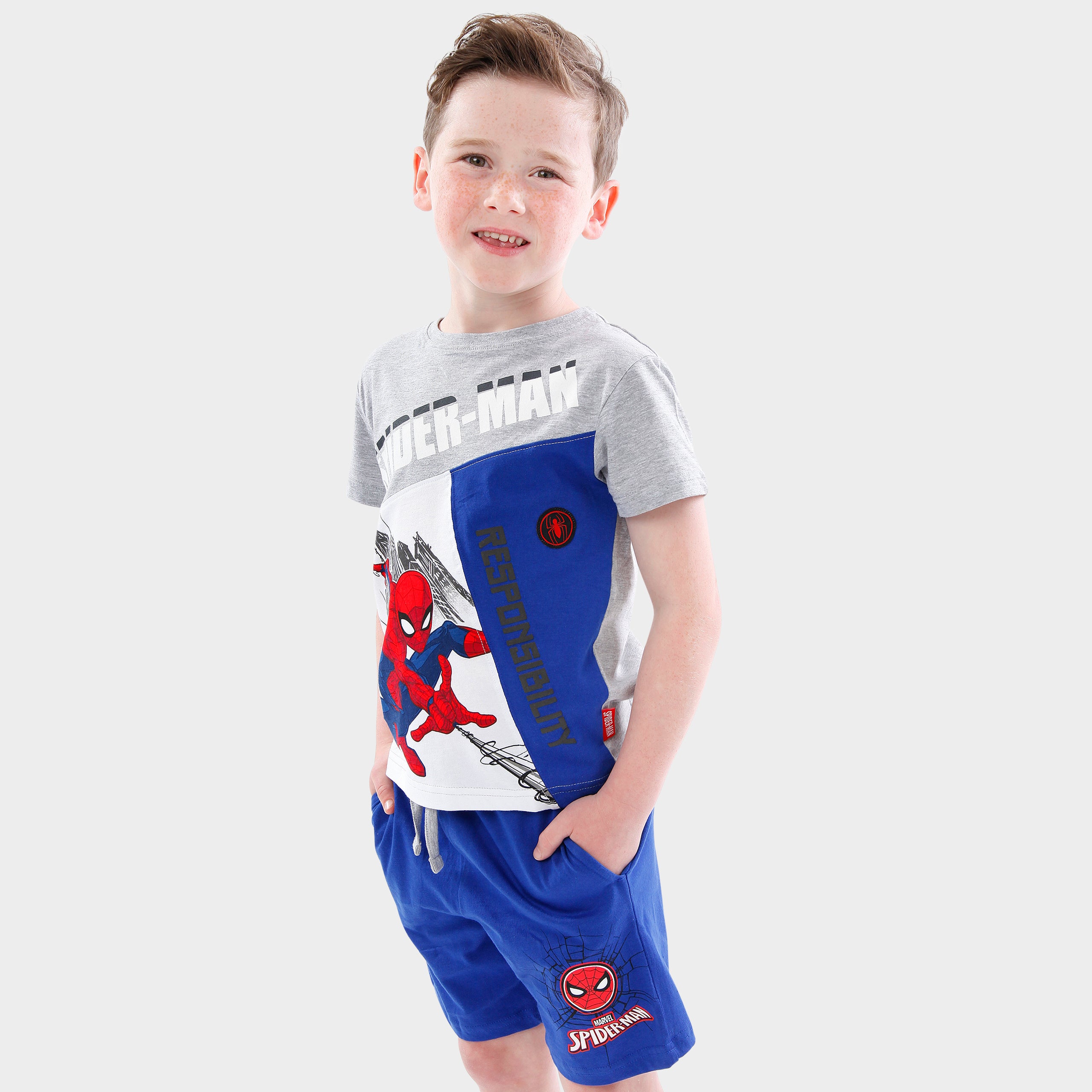 Spiderman T-shirt og shorts sæt