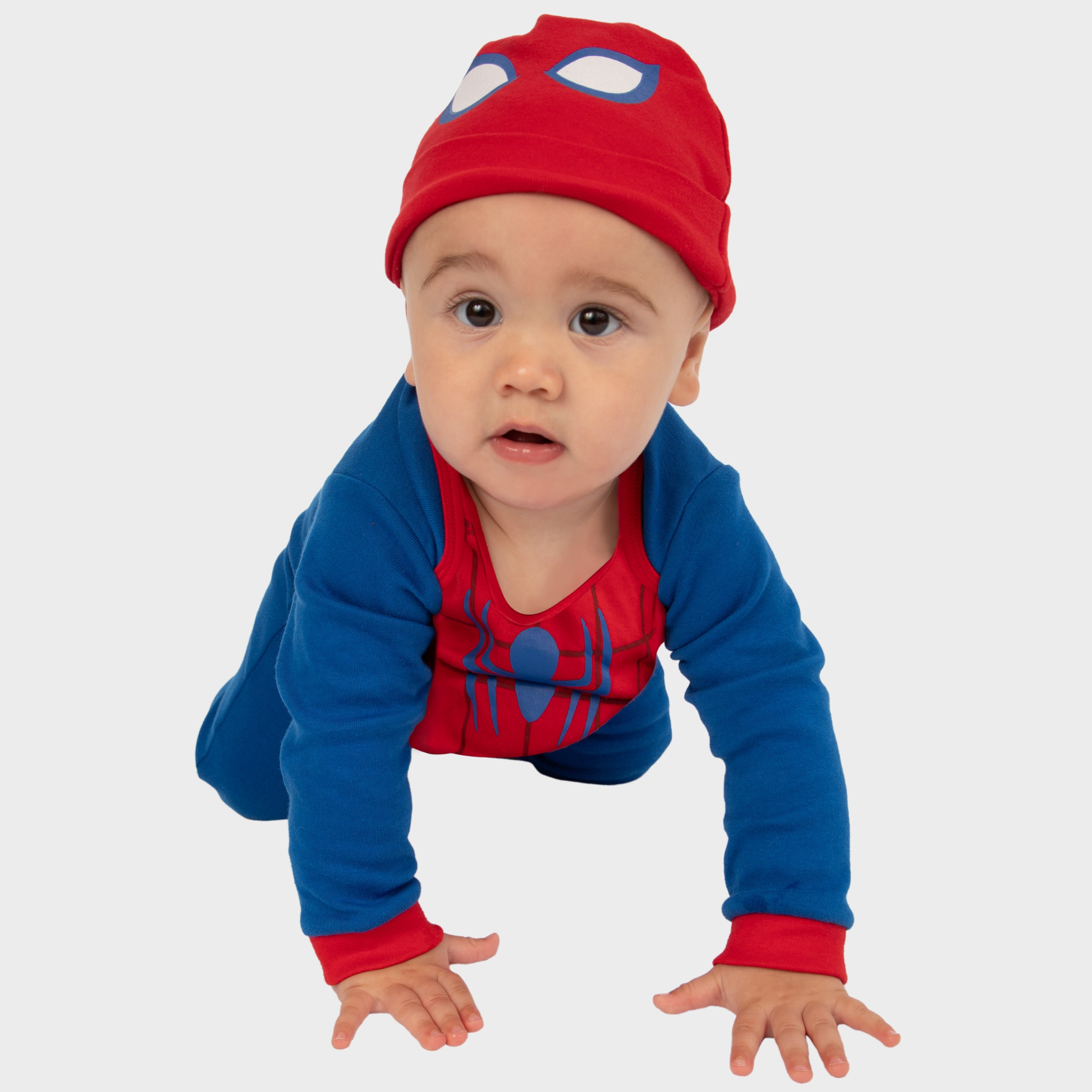 Baby Spiderman Sleepsuit and Hat Set