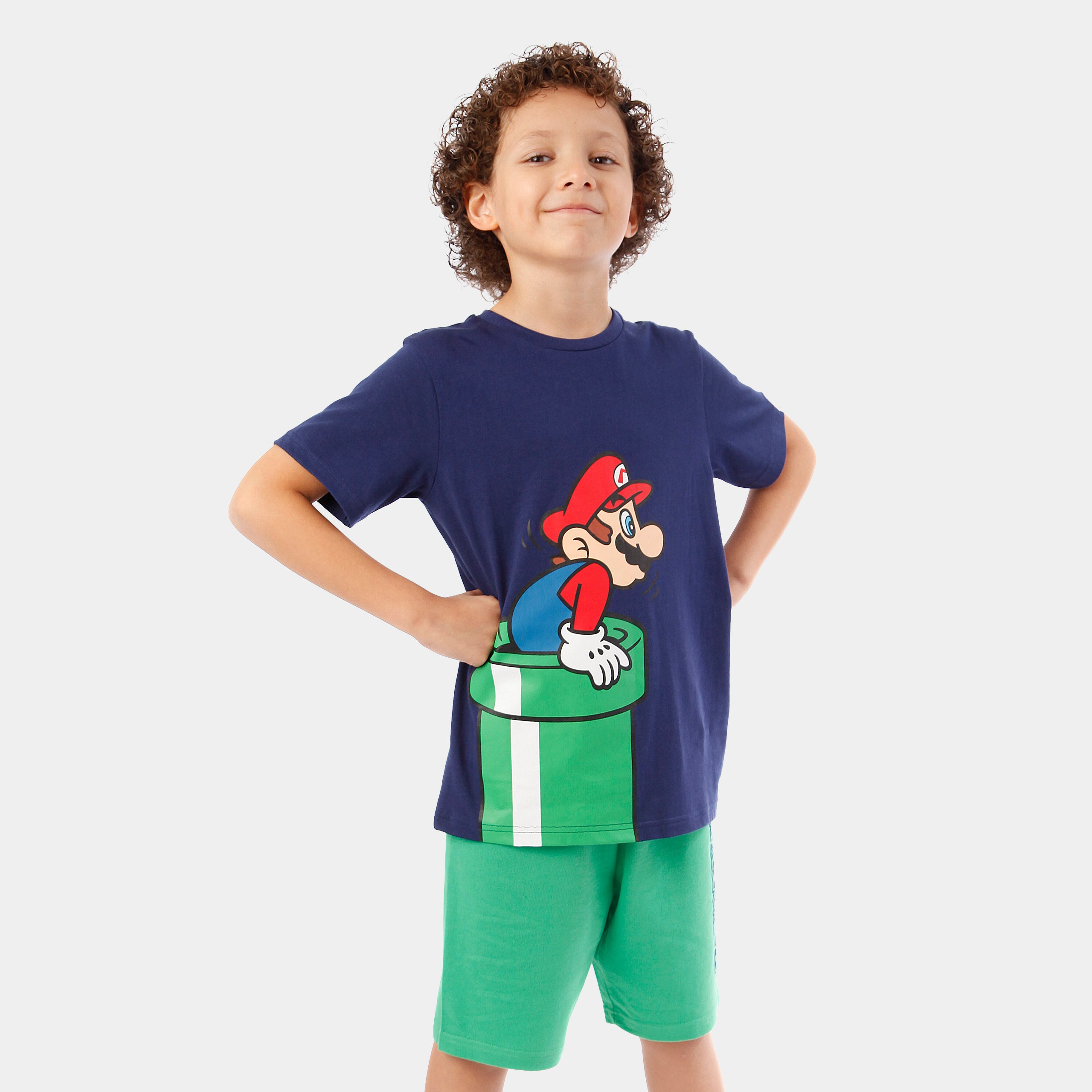 Mario Bros T-shirt og shorts sæt