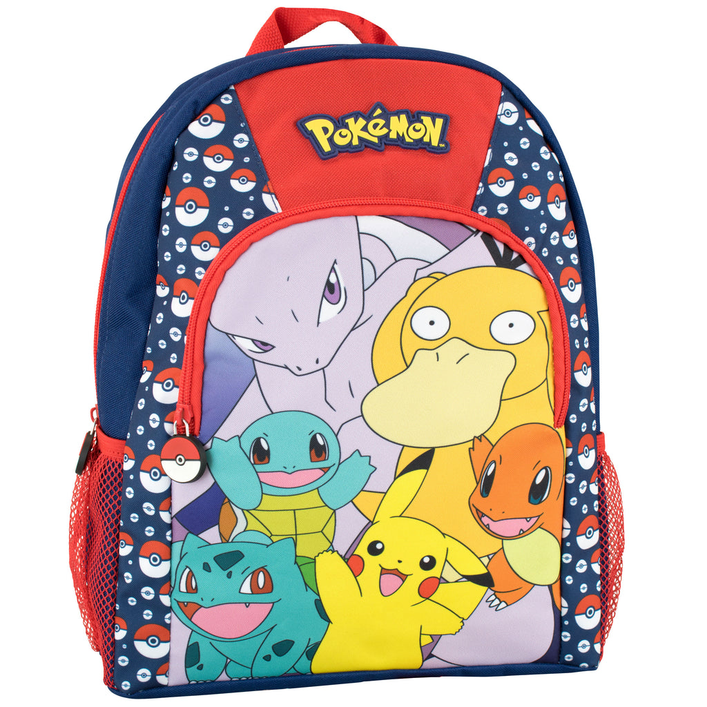  Pokemon Pikachu Characters Print 5 Pc Backpack Bookbag Set Lunch  Box Water Bottle