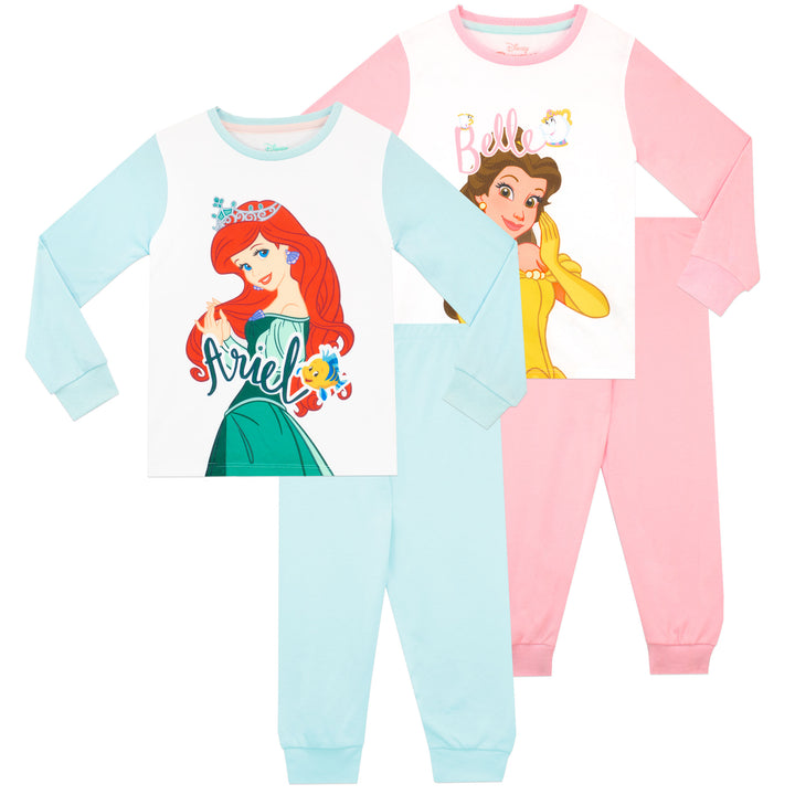 Disney Ariel Girls Pyjamas, Cotton Kids PJs, The Little Mermaid Gifts For  Girls